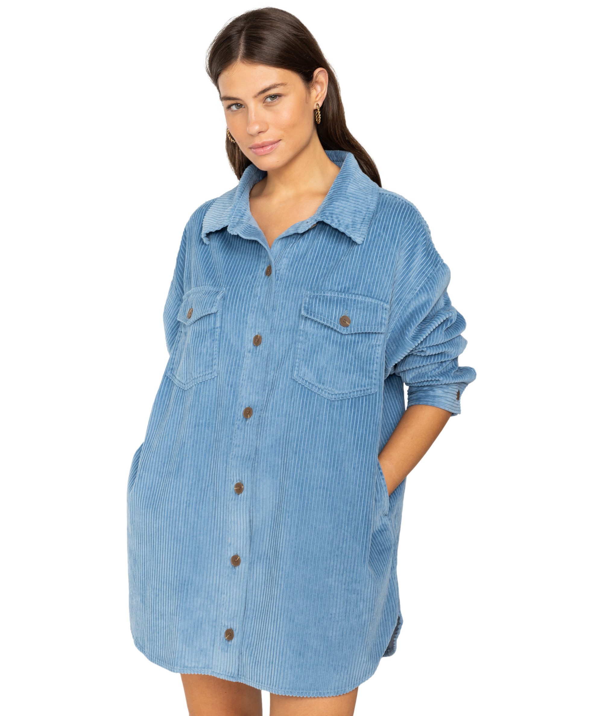 Billabong Jurk met overhemdkraag WINTER OCEAN (1-delig) dames blousejurken maat XL (42)