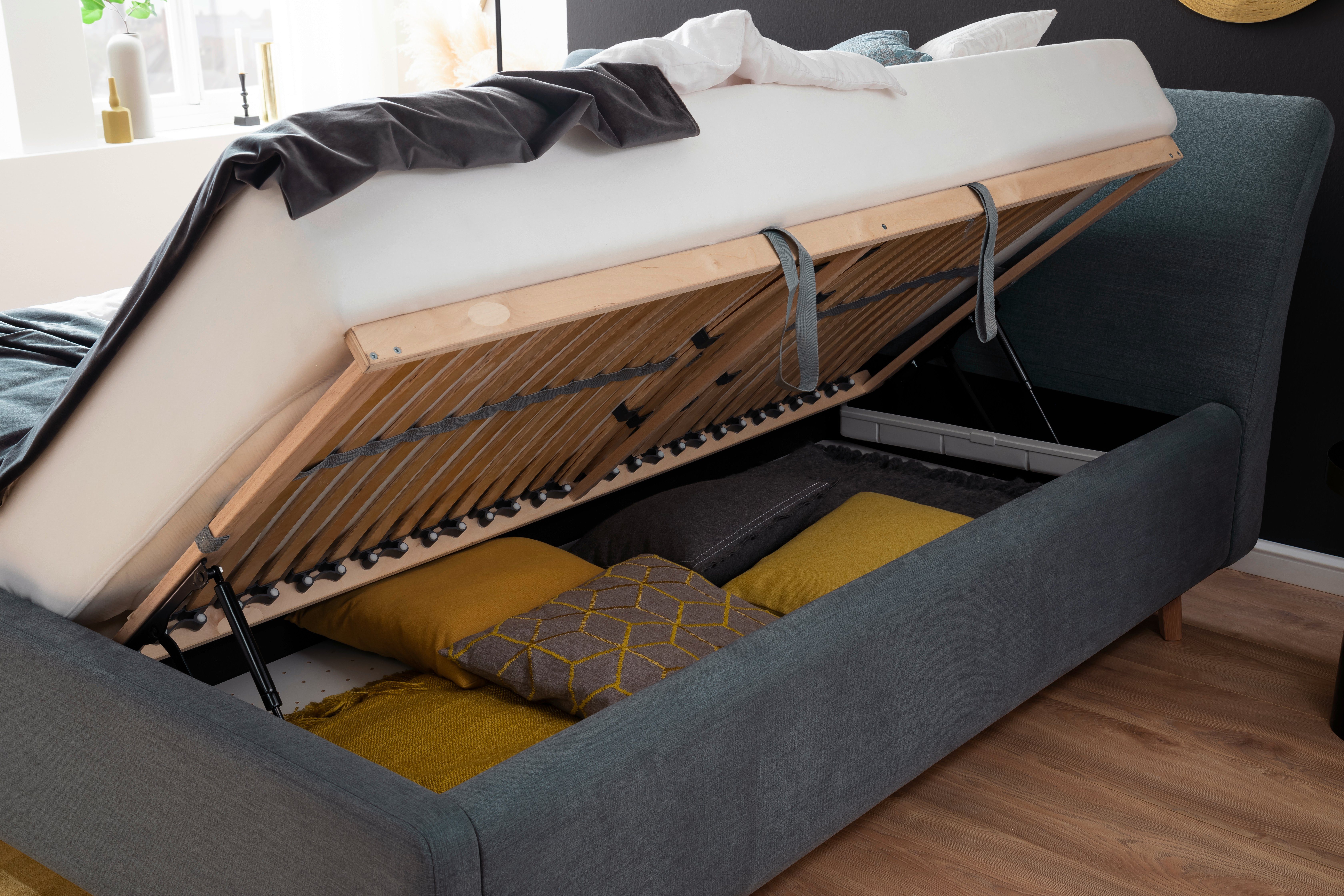 meise.möbel Gestoffeerd bed Mila met bedkist