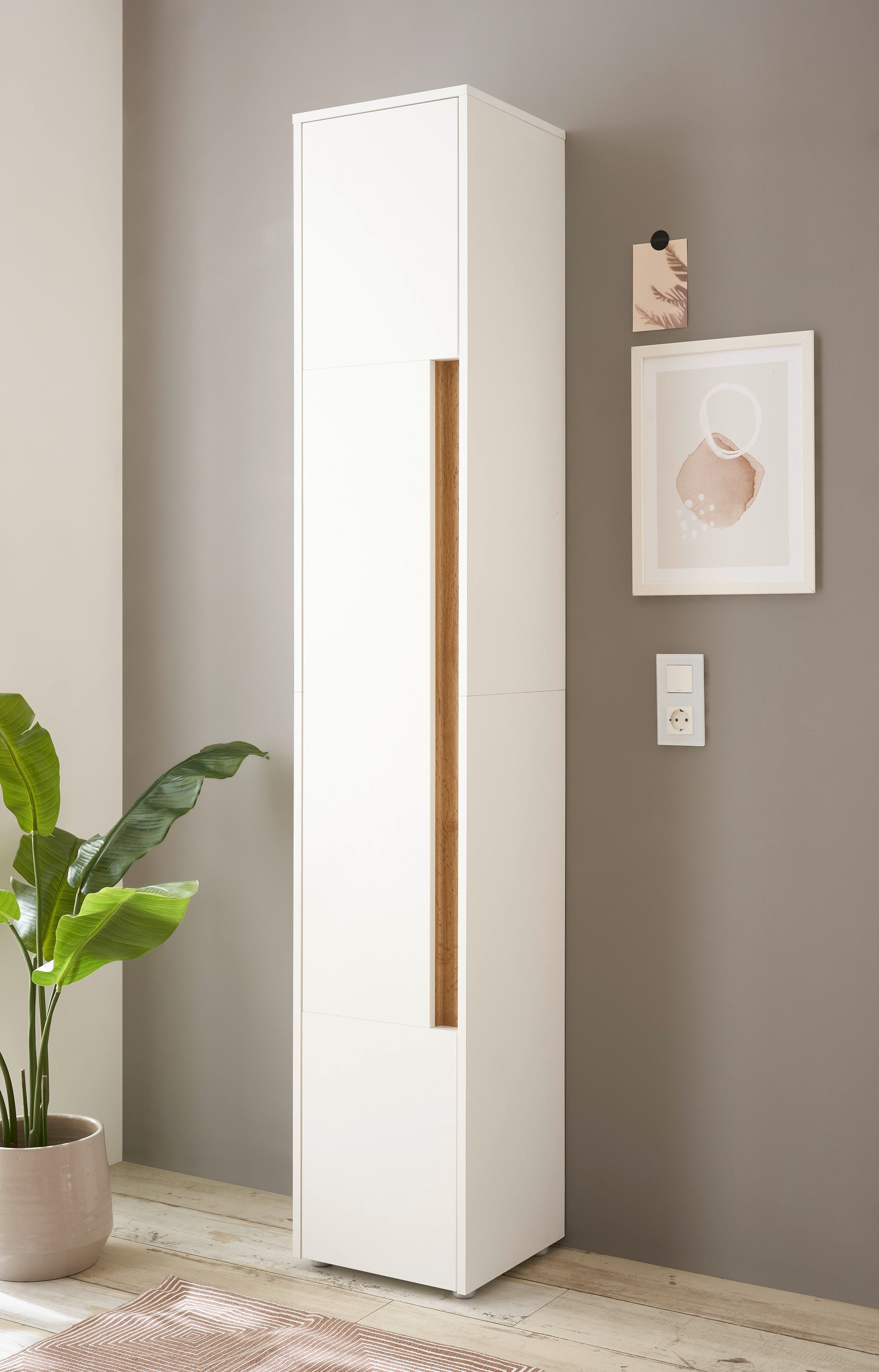 INOSIGN Hoge kast CITY/GIRON, badkamerkast met grepen, kast in tijdloos ontwerp