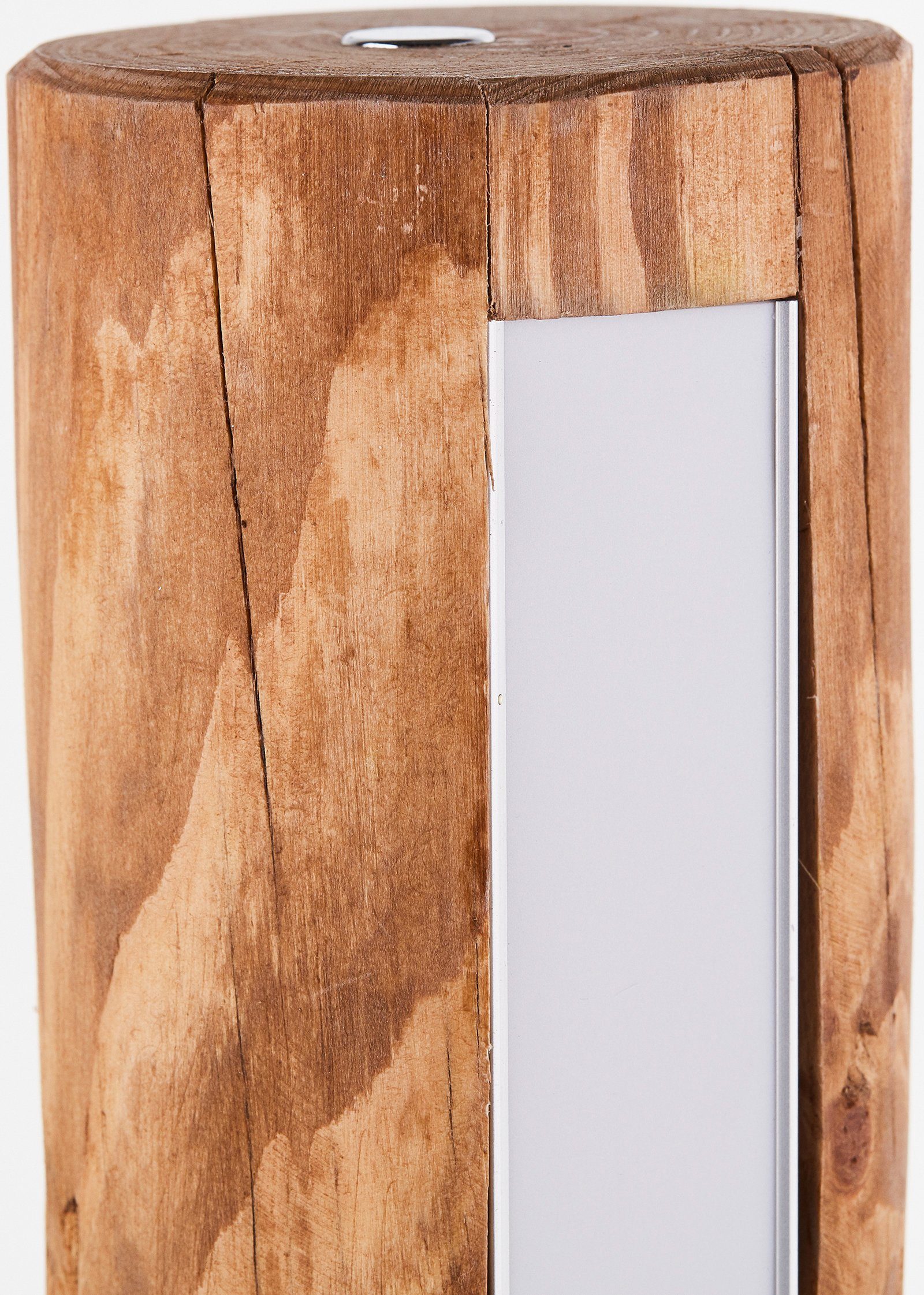 Brilliant Leuchten Led-tafellamp Odun 46 cm hoogte, touchdimmer, 800 lm, warmwit, hout / metaal, grenen gebeitst (1 stuk)