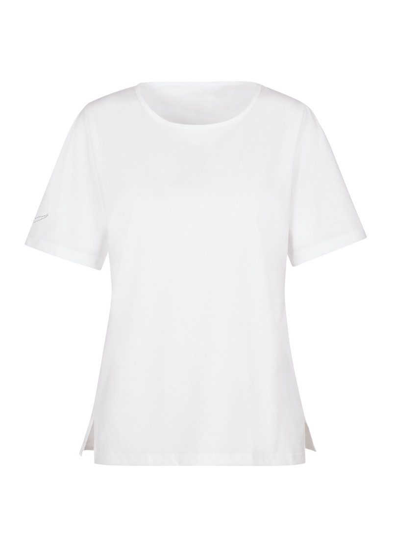 Trigema T-shirt TRIGEMA T-shirt DELUXE katoen met kristallen (1-delig)