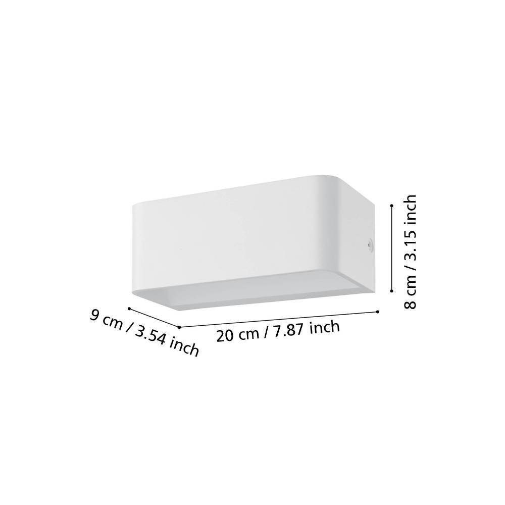 EGLO Wandlamp SANIA 4 wandlamp, wandspot, ganglamp, wit, LED, modern (1 stuk)