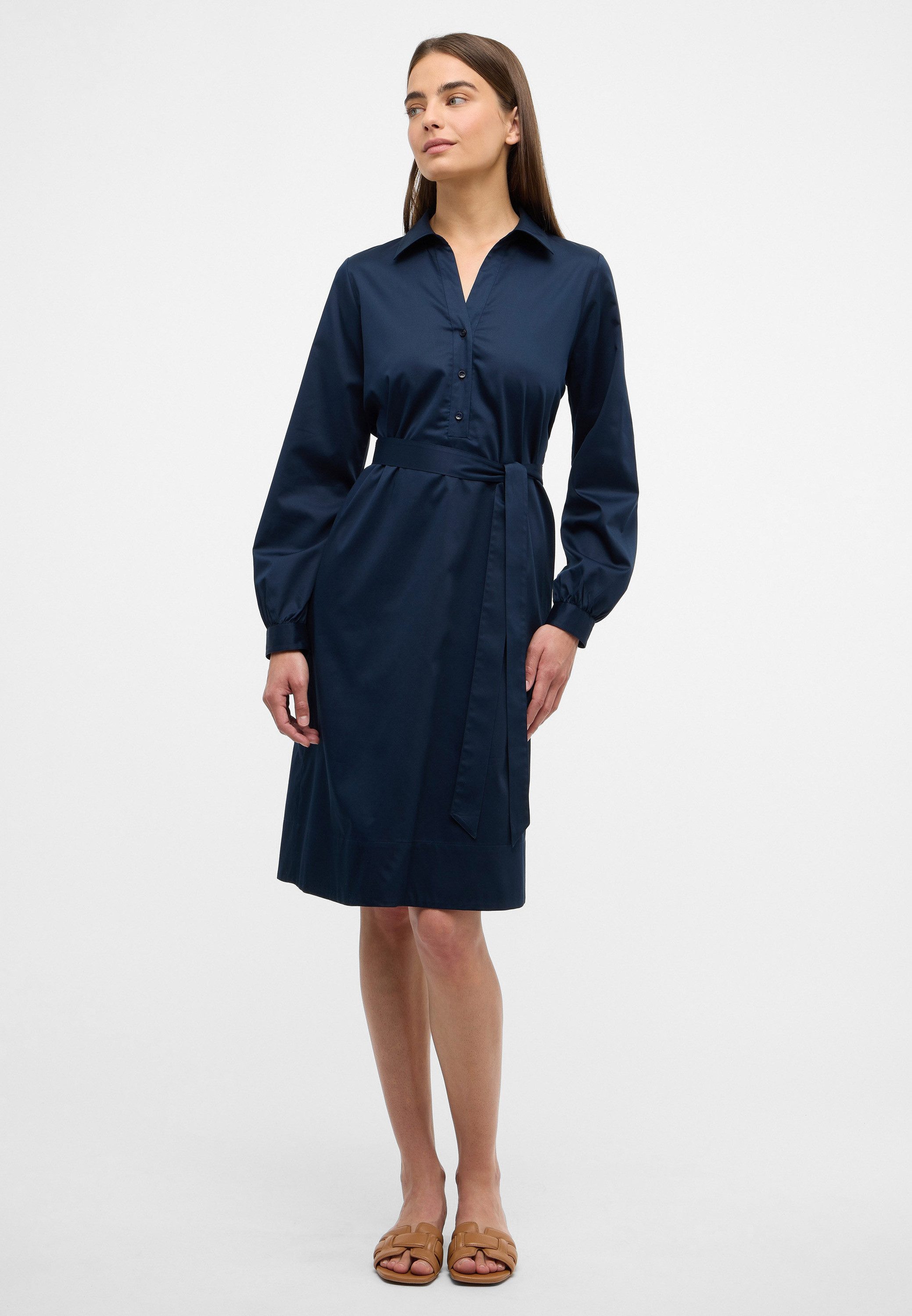 Eterna Blousejurk Loose fit dames jurken maat 42 blauw