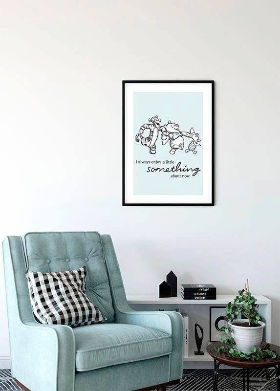 Komar Wanddecoratie Winnie the Pooh Little Something Wanddecoratie voor de kinderkamer - zonder lijst (1 stuk)
