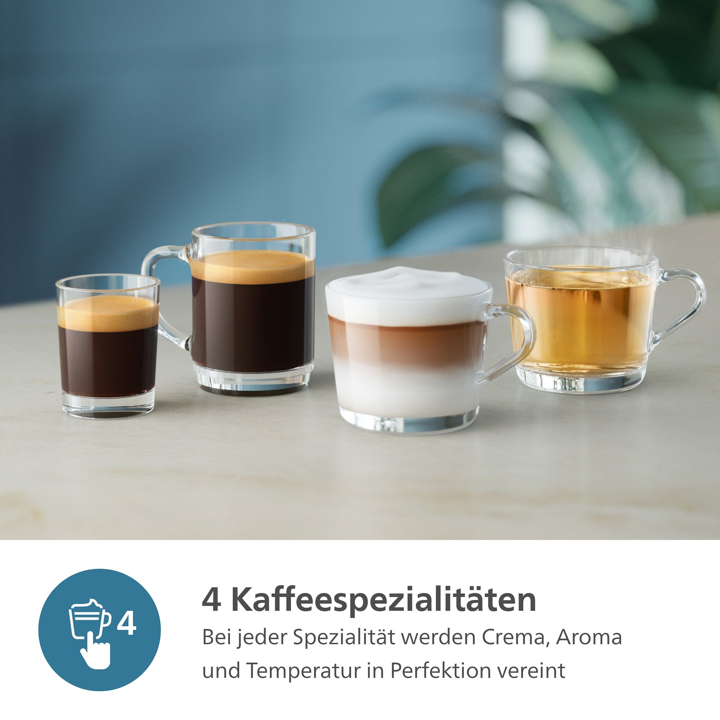 Philips Volautomatisch koffiezetapparaat EP2333/40 2300 Series, 4 koffiespecialiteiten, met lattego melkopschuimer, wit en chroom