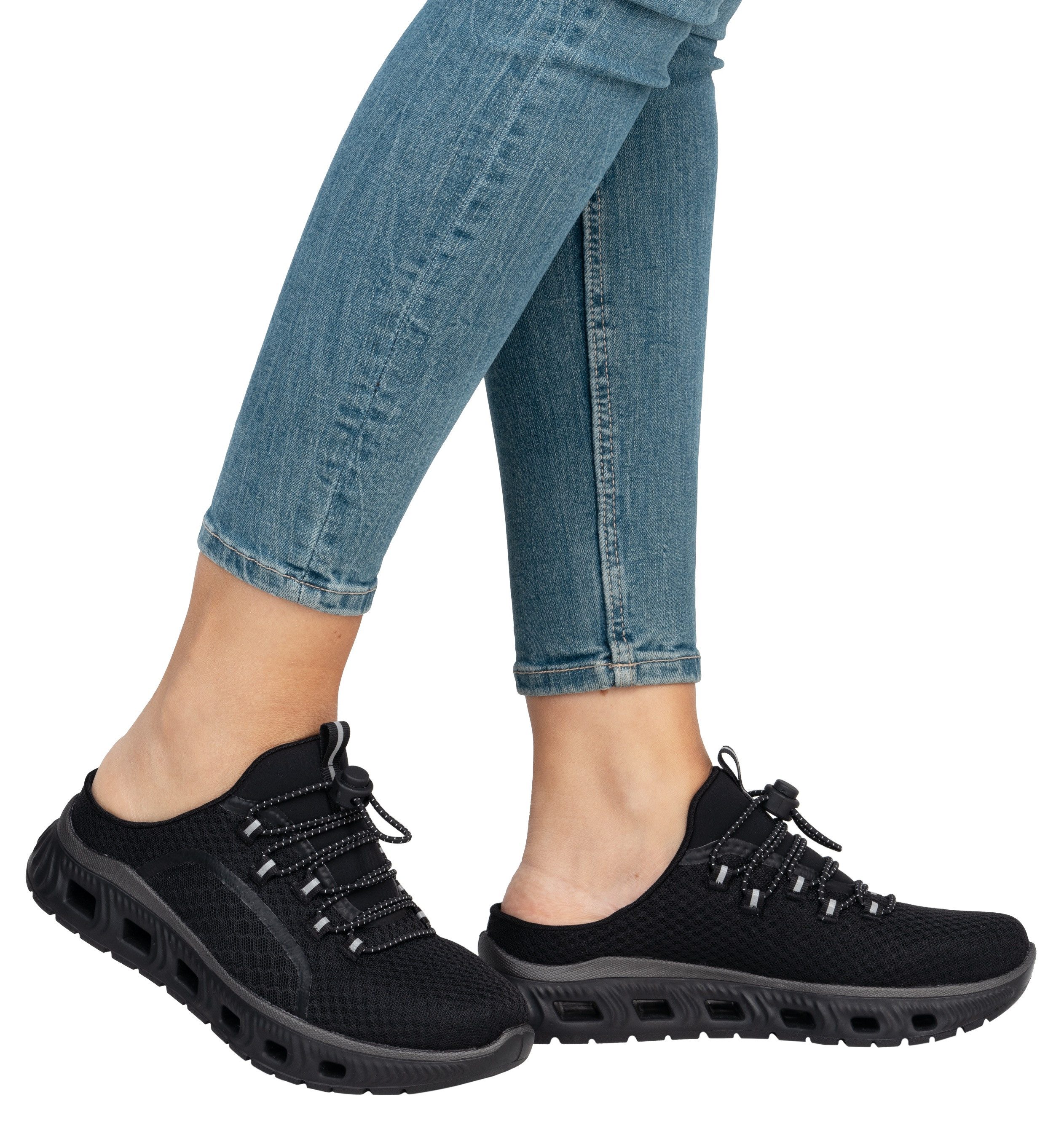 RIEKER Sport Clogs outdoormode, plateau, zomerschoen met memosoft-uitrusting