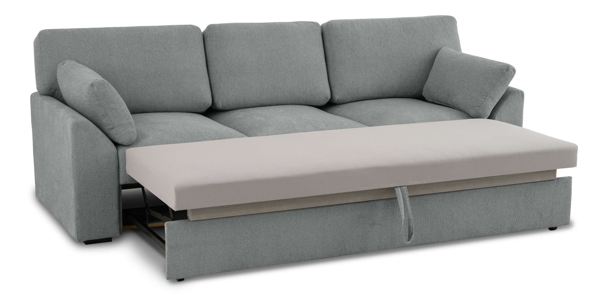 Home affaire 3-zitsbank Citry Breedte 233 cm, chenille, met bedfunctie, ligoppervlak 144x190 cm
