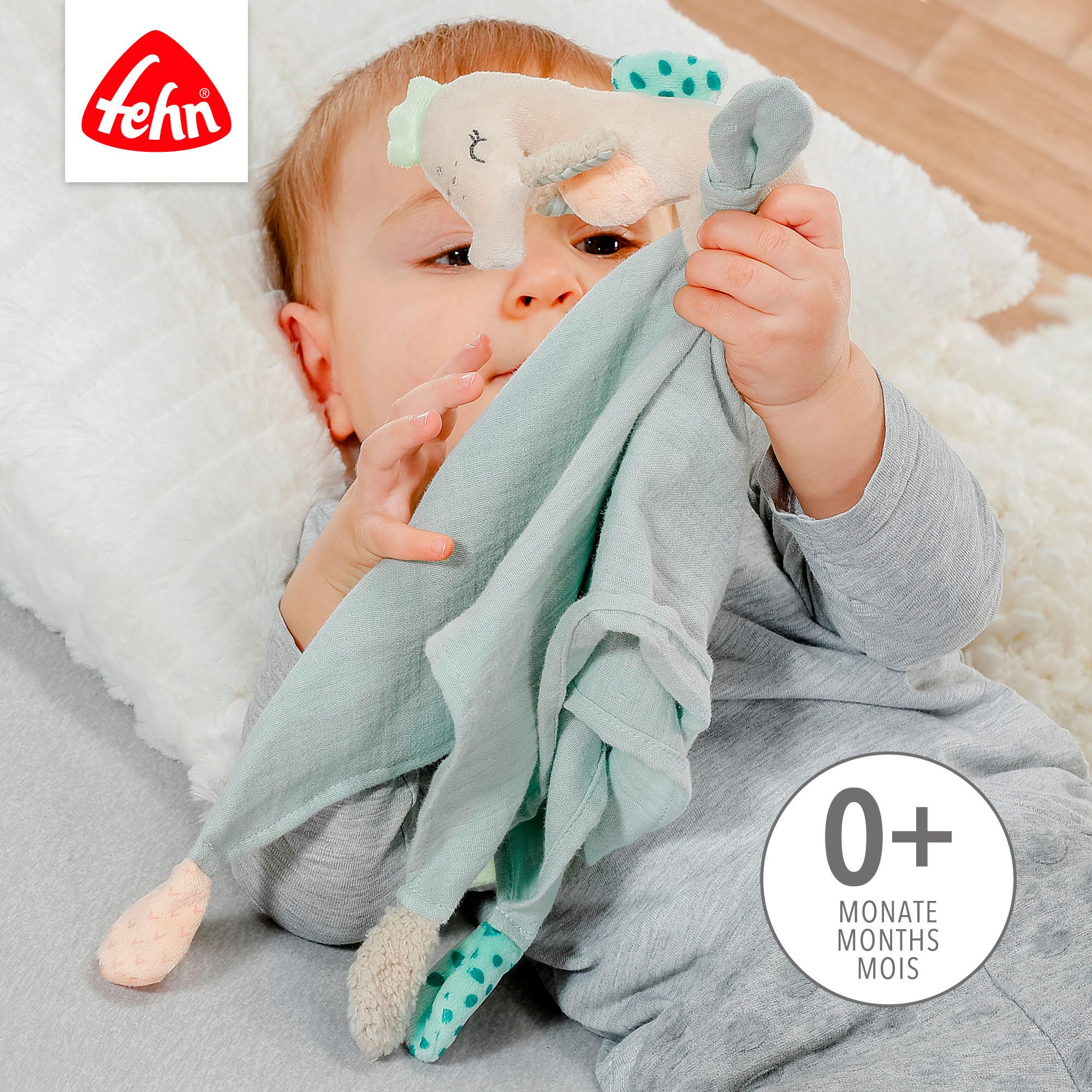 Fehn Knuffeldoek Zeekinderen Geboorte-set middel (set, 2-delig)