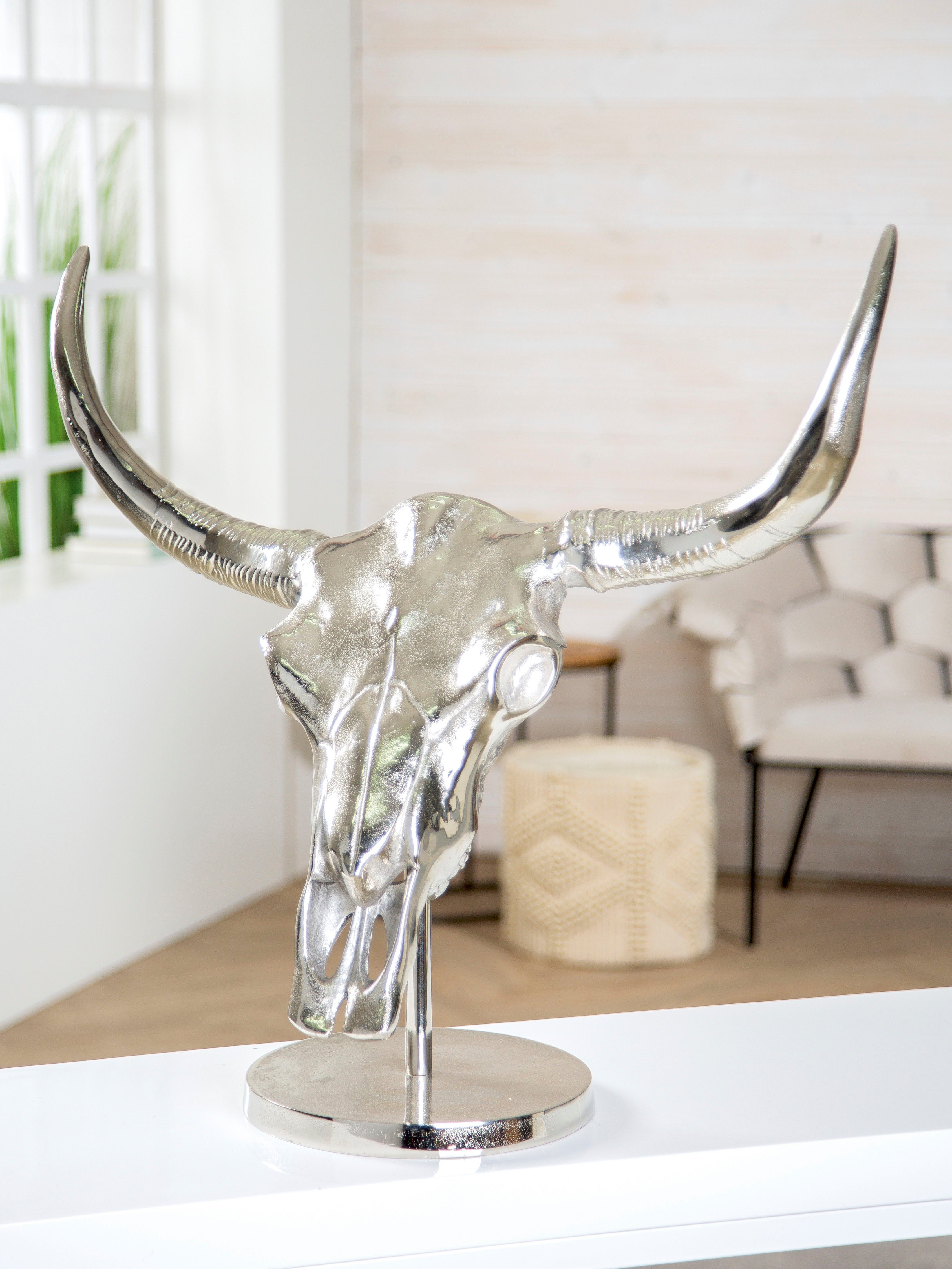 GILDE Sierobject voor aan de wand Wandobject Silverskull (1 stuk)