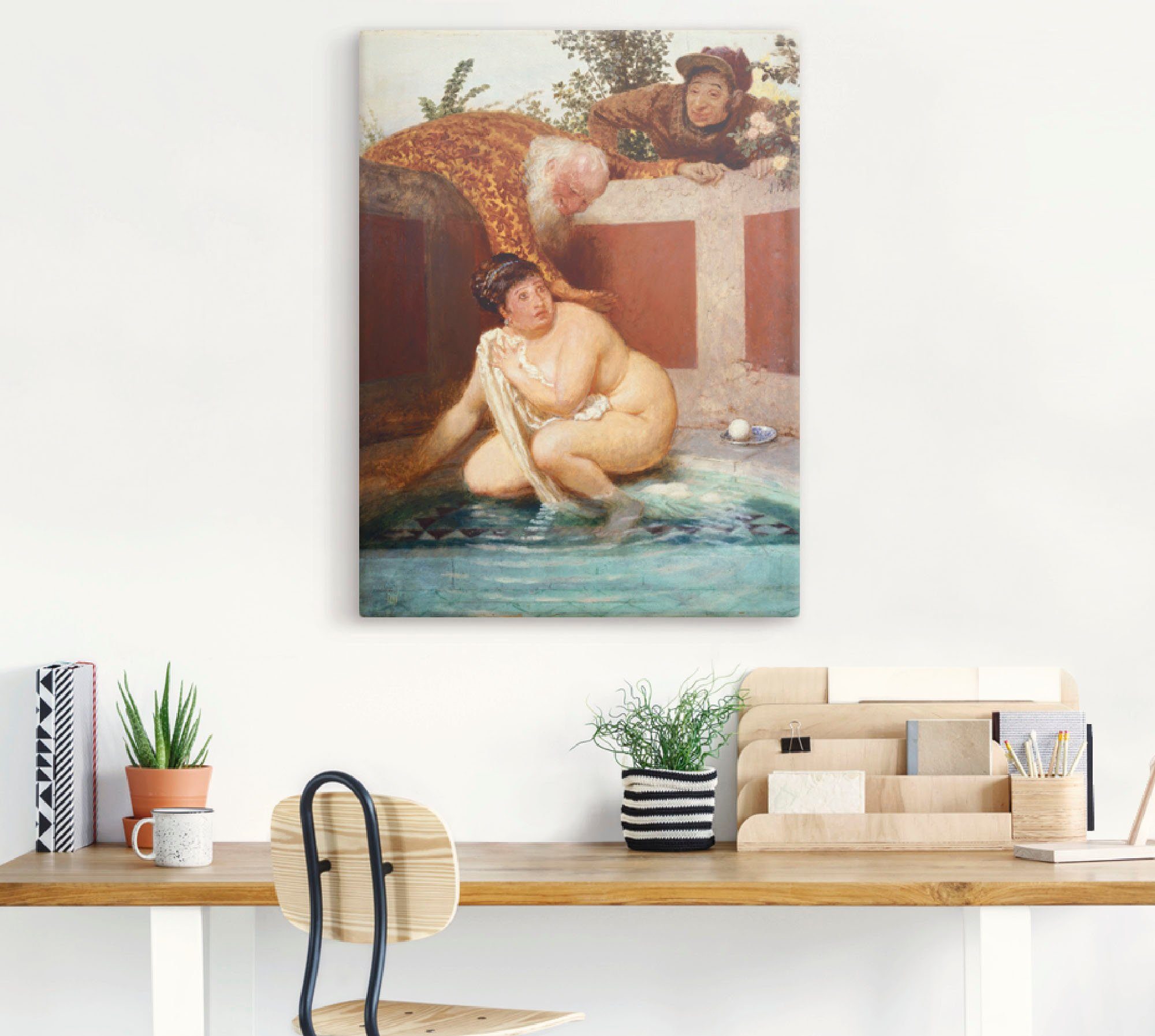 Artland Artprint Susanna in bad. 1888 als artprint op linnen, poster in verschillende formaten maten