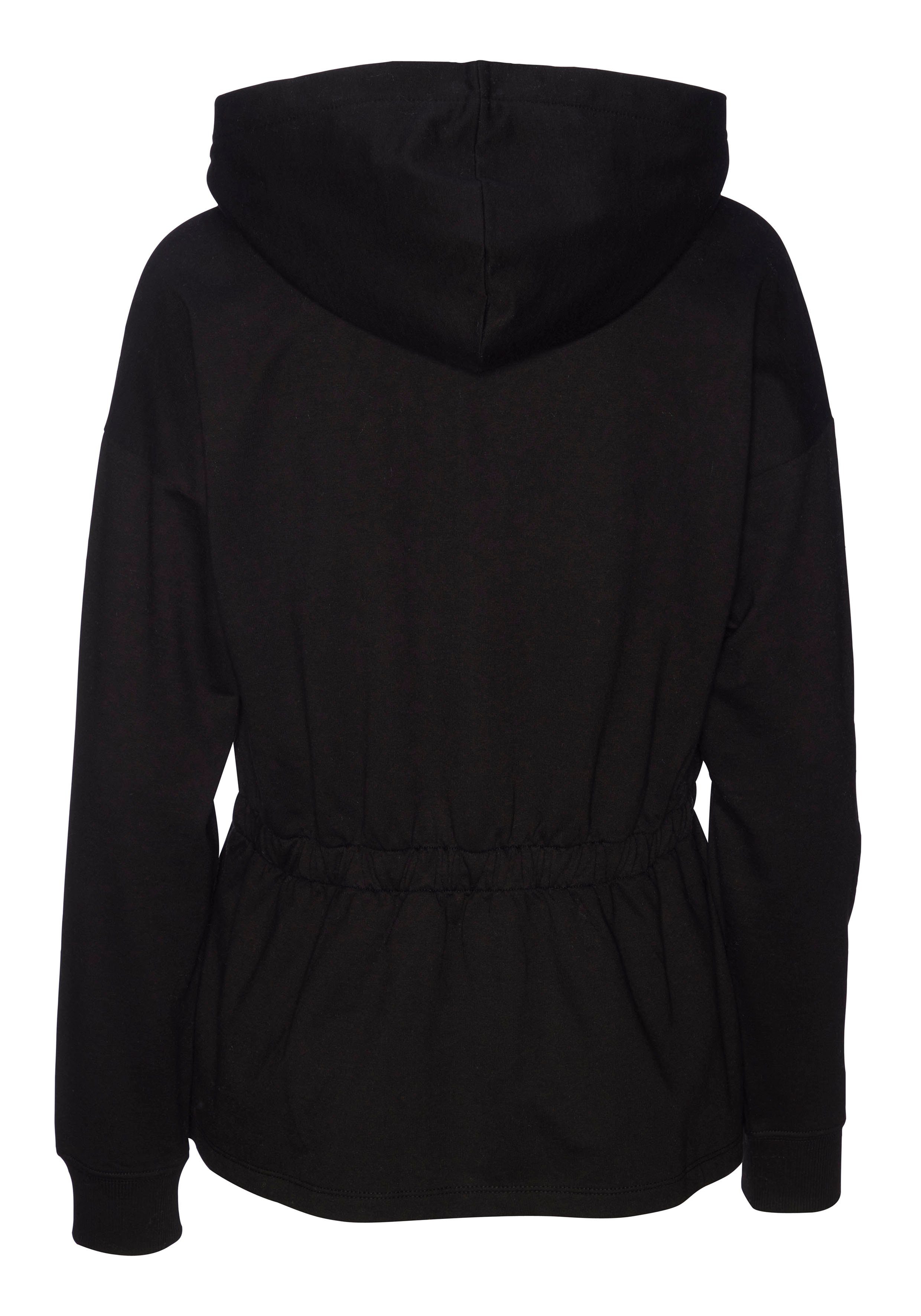 Lascana Sweatvest met tunnelkoord in de taille, loungewear, loungepak