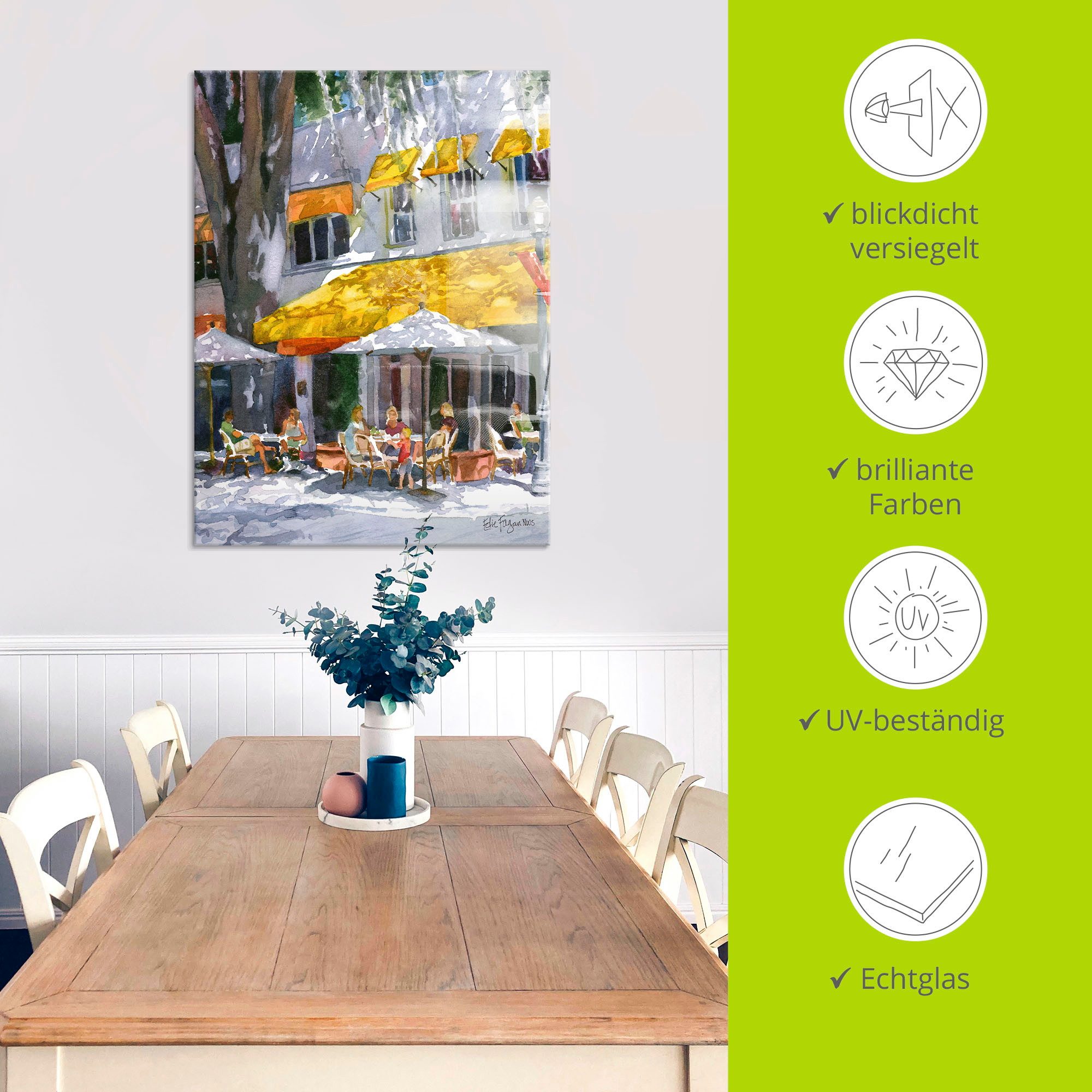 Artland Print op glas Aprilavond in verschillende maten
