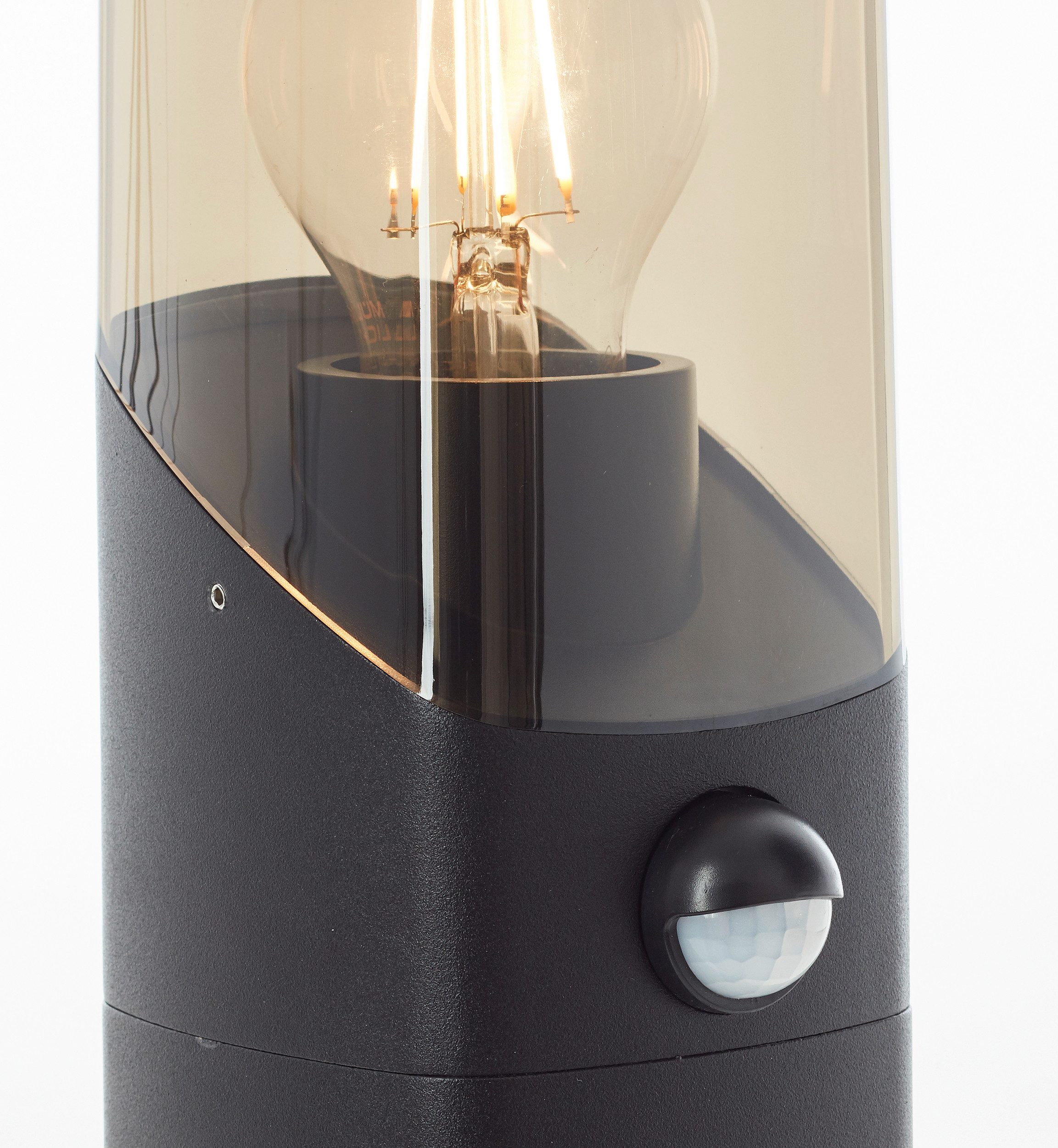 Brilliant Leuchten Staande lamp voor buiten Minou Buitenstaande lamp met bewegingssensor, 60 cm, E27, alu-gietwerk, zwart (1 stuk)