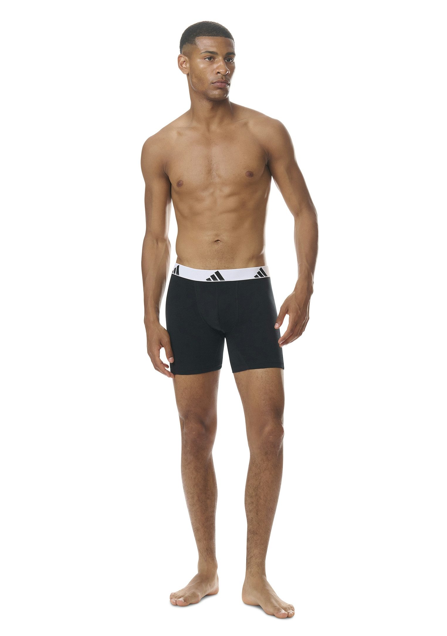 adidas Sportswear Lange boxershort Active Flex Cotton elastisch, logoband, sportieve look, zonder opening (Set van 3)