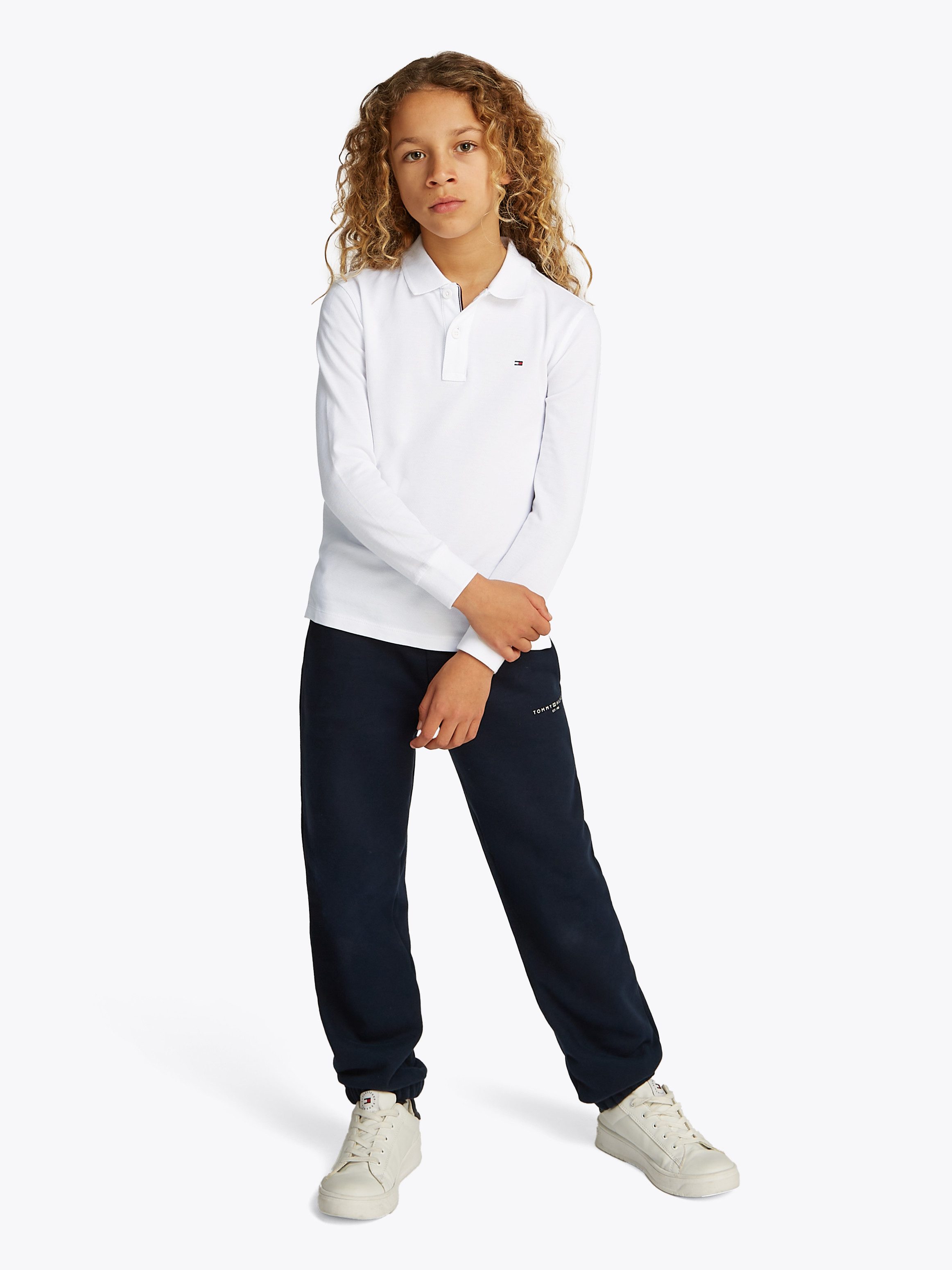 Tommy Hilfiger Poloshirt REG POLO LS met geborduurd logo