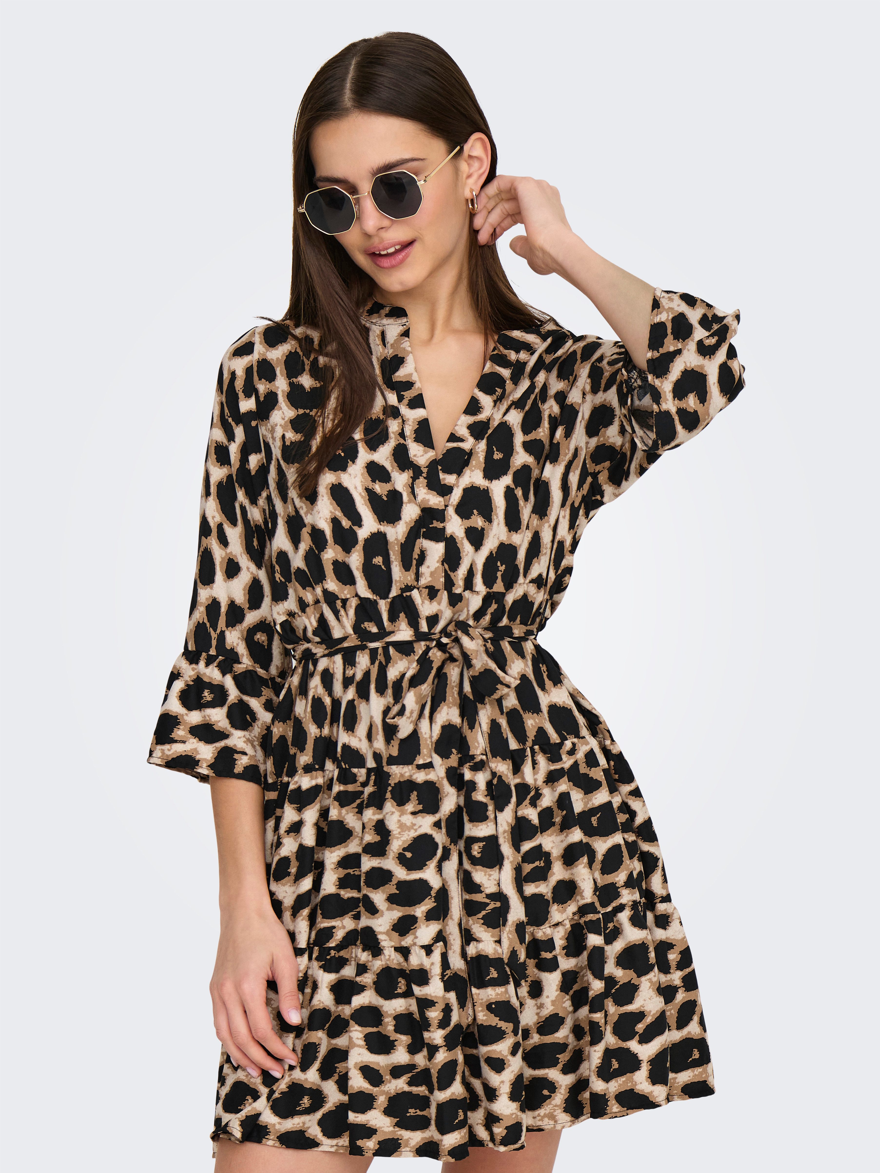 Only Tuniekjurk ONLATHENA LIFE 3/4 SHORT DRESS WVN NOOS