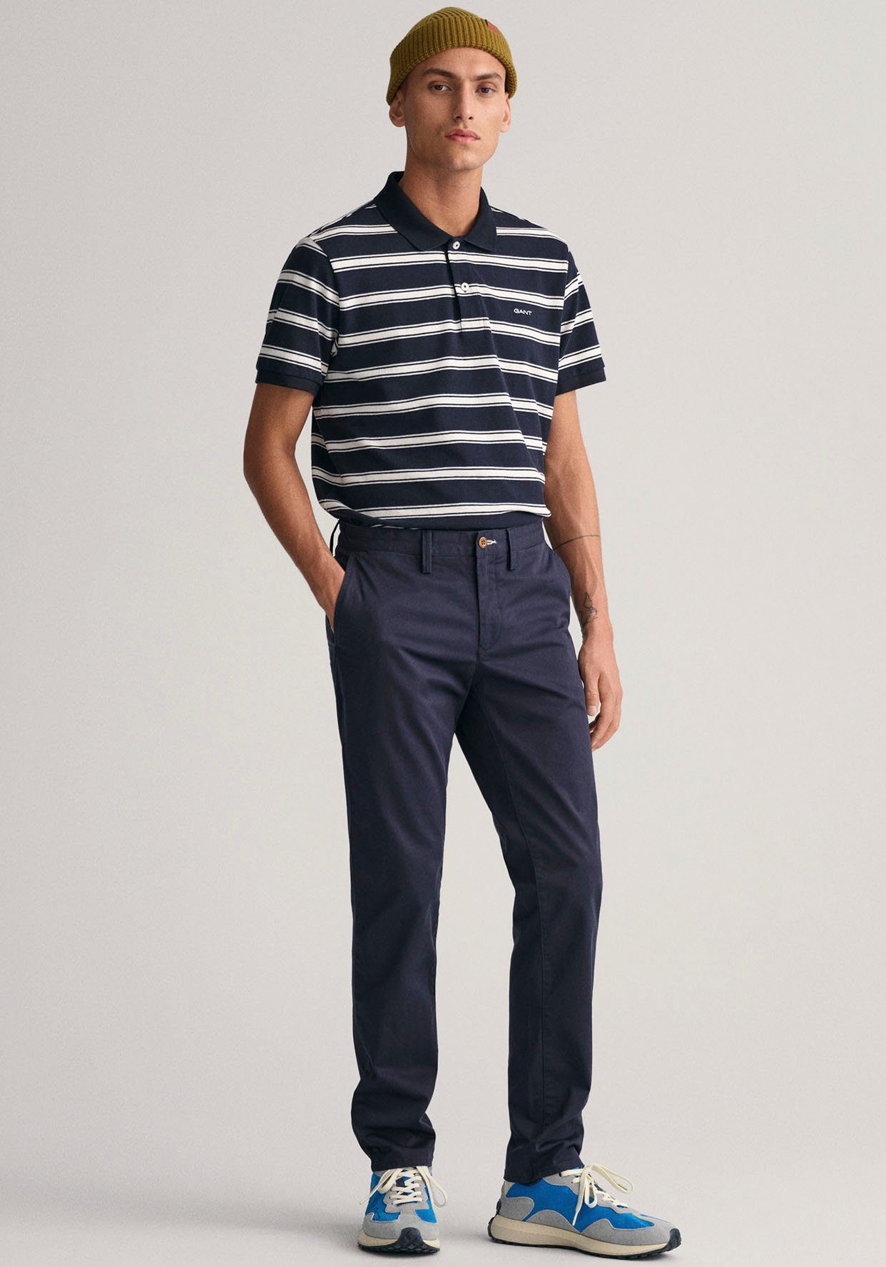 Gant Chino SLIM TWILL CHINOS met gevoerde zijzakken
