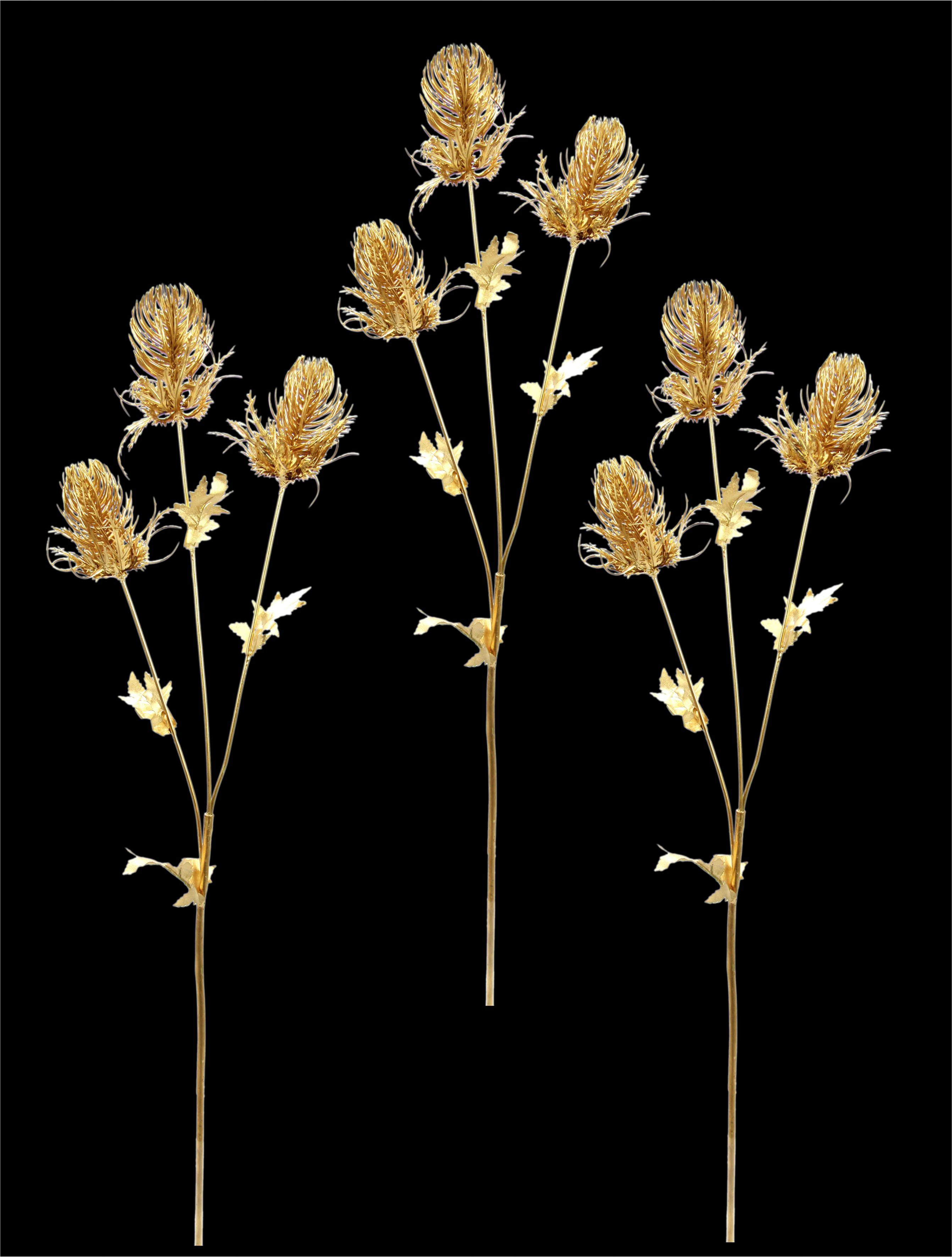 I.GE.A. Kunstbloem Banksia Kunsttak, 3-delige set (3 stuks)