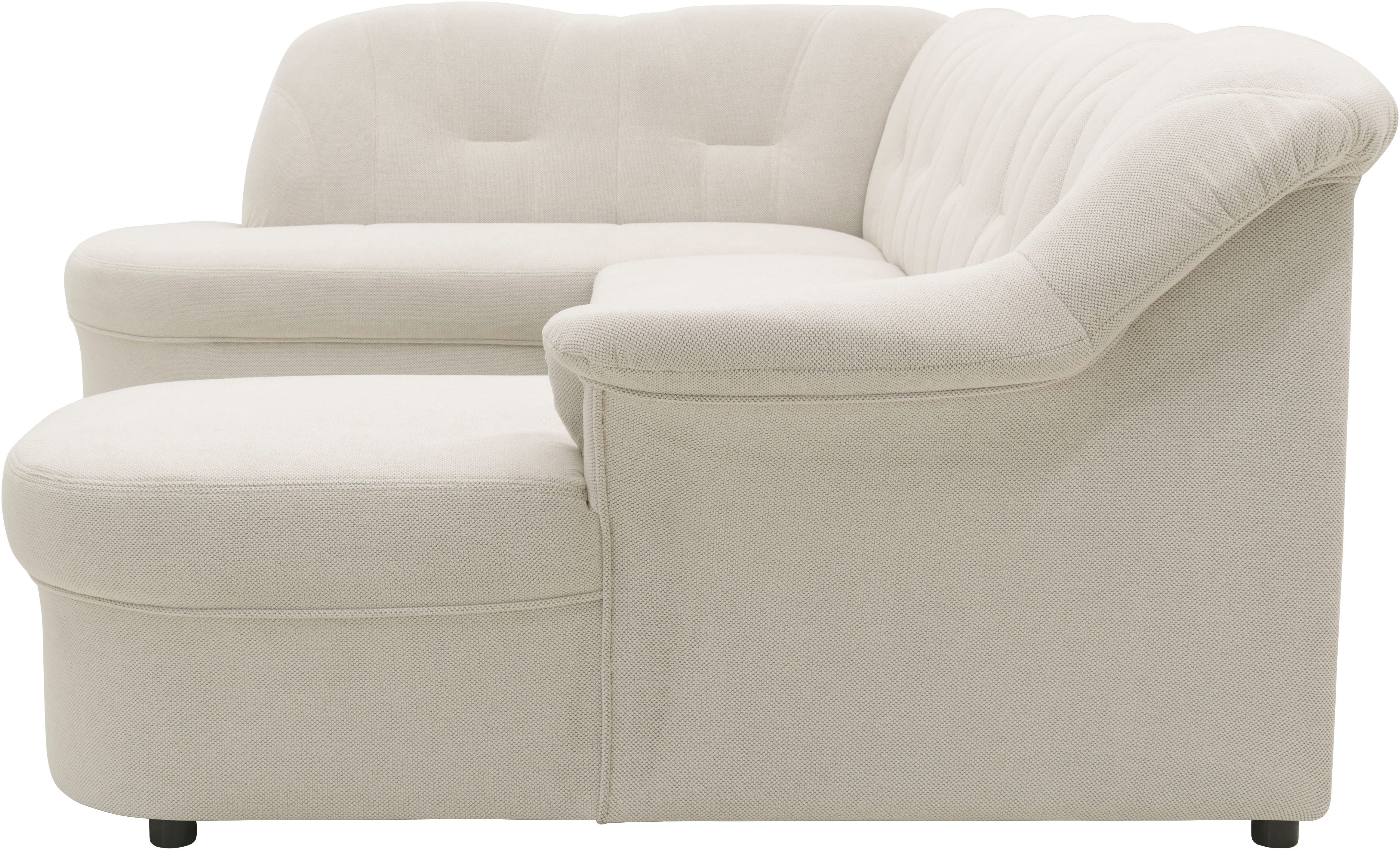 DOMO collection Zithoek Flores ook in leren bekleding, B/D/H: 293/180/86 cm, U-vorm (3 stuks)