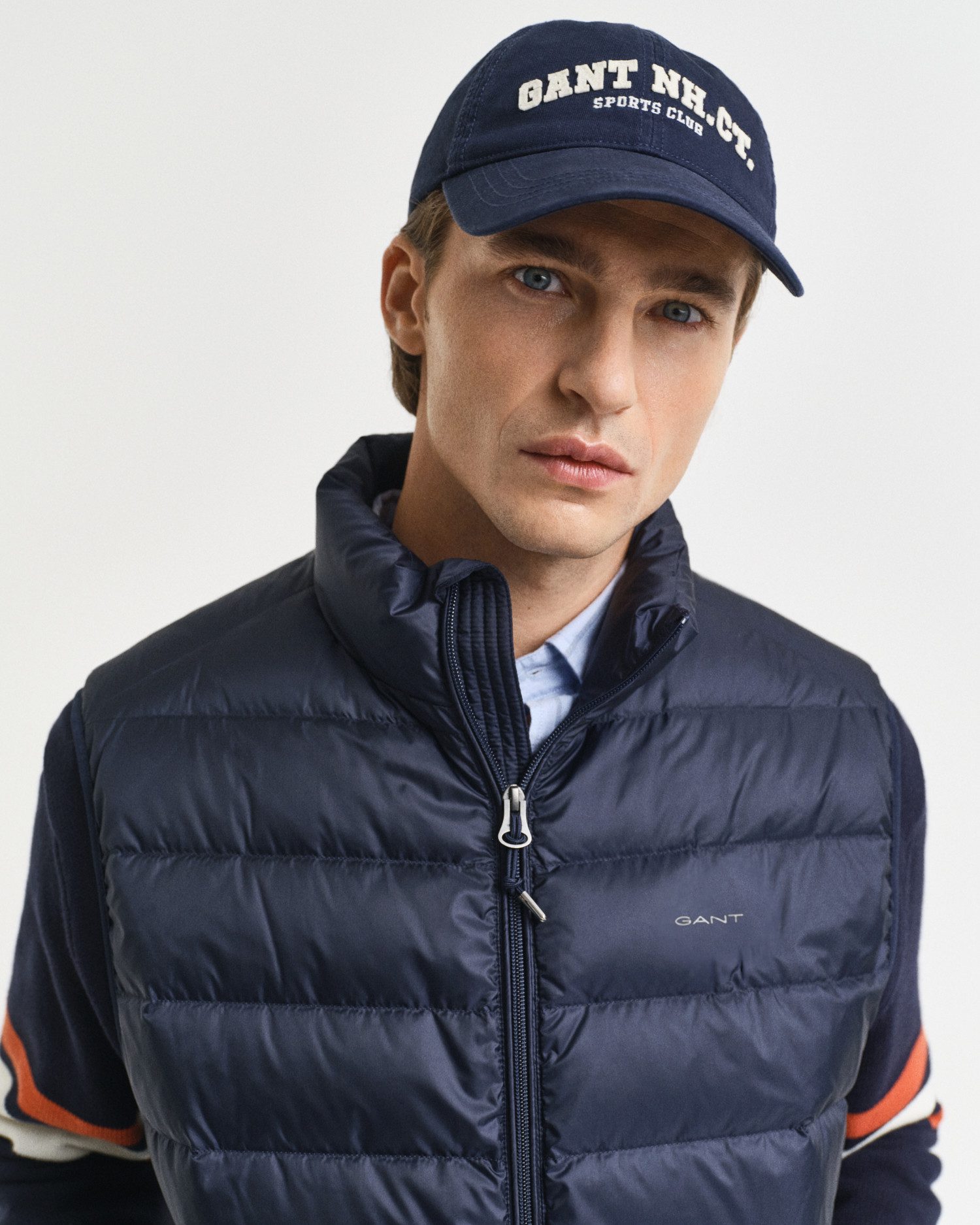 Gant Bodywarmer LIGHT DOWN VEST Opstaande kraag, licht, 2-weg ritssluiting