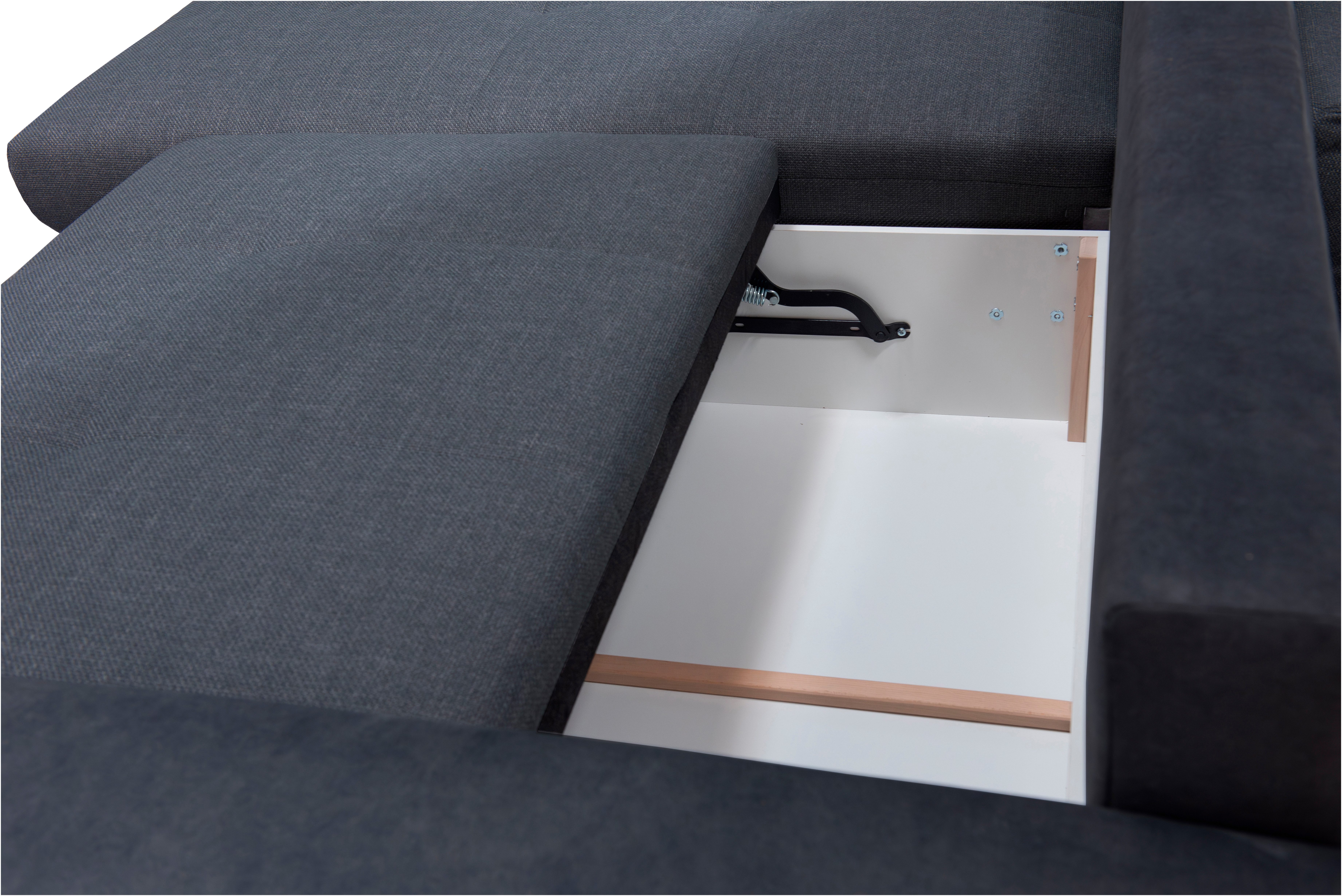 exxpo - sofa fashion Hoekbank Larnaca, incl. bedfunctie en opbergruimte, comfortabel en gezellig,