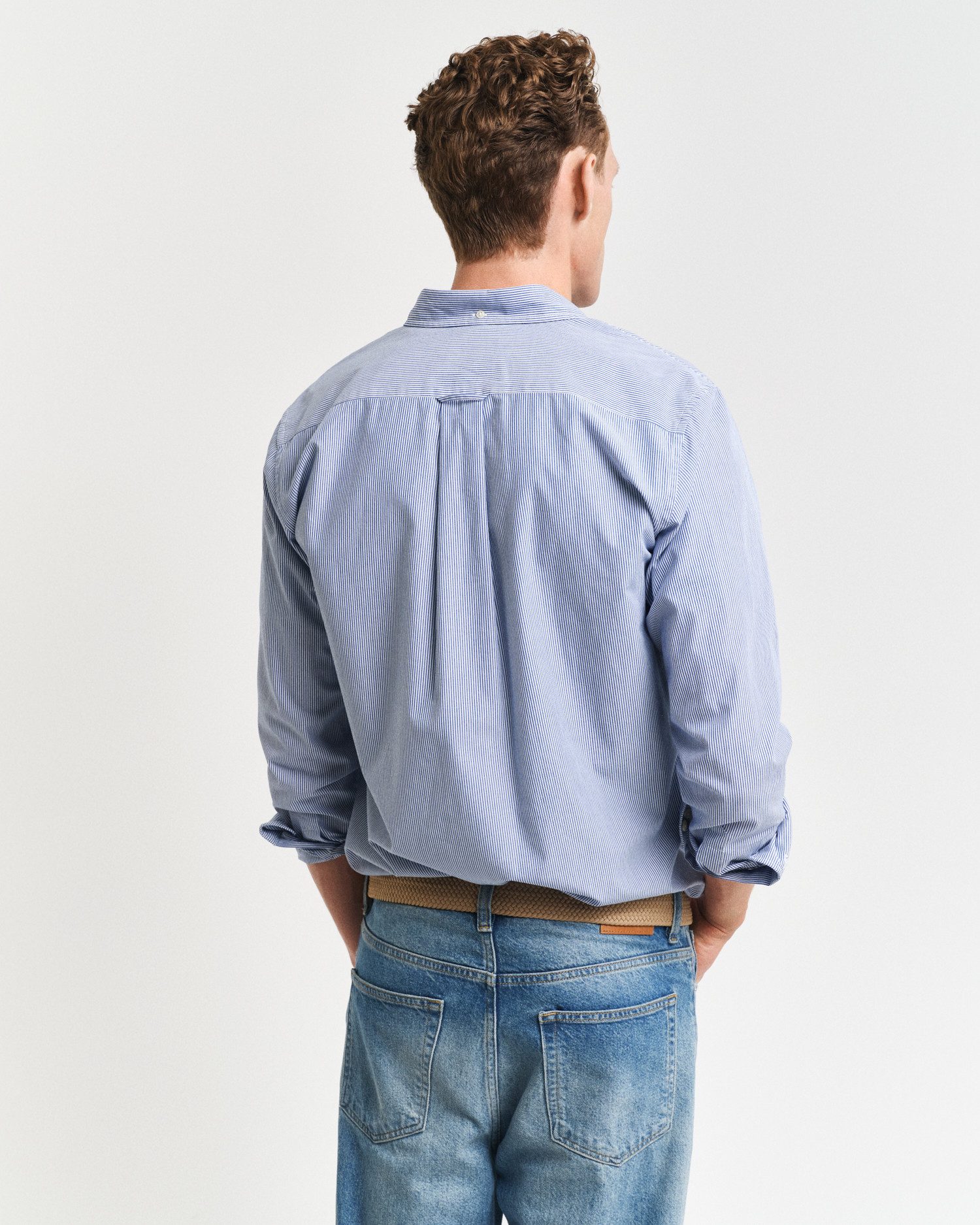 Gant Overhemd met lange mouwen REG POPLIN BANKER SHIRT Banker Stripe popeline, lichte katoen