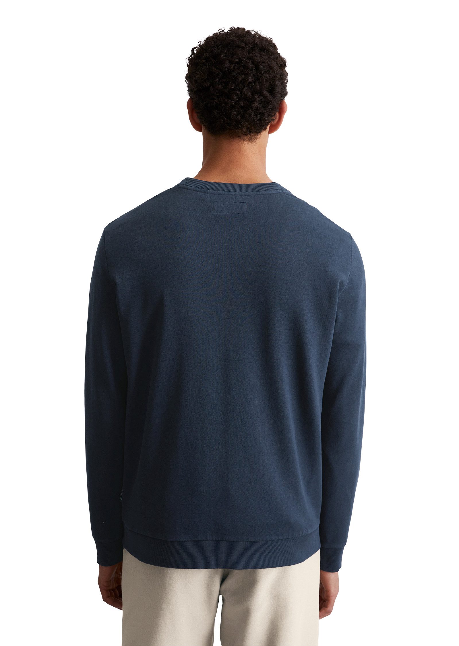 Marc O'Polo Sweatshirt Basic, met ribboorden, regular, lichte zomer-sweatstof