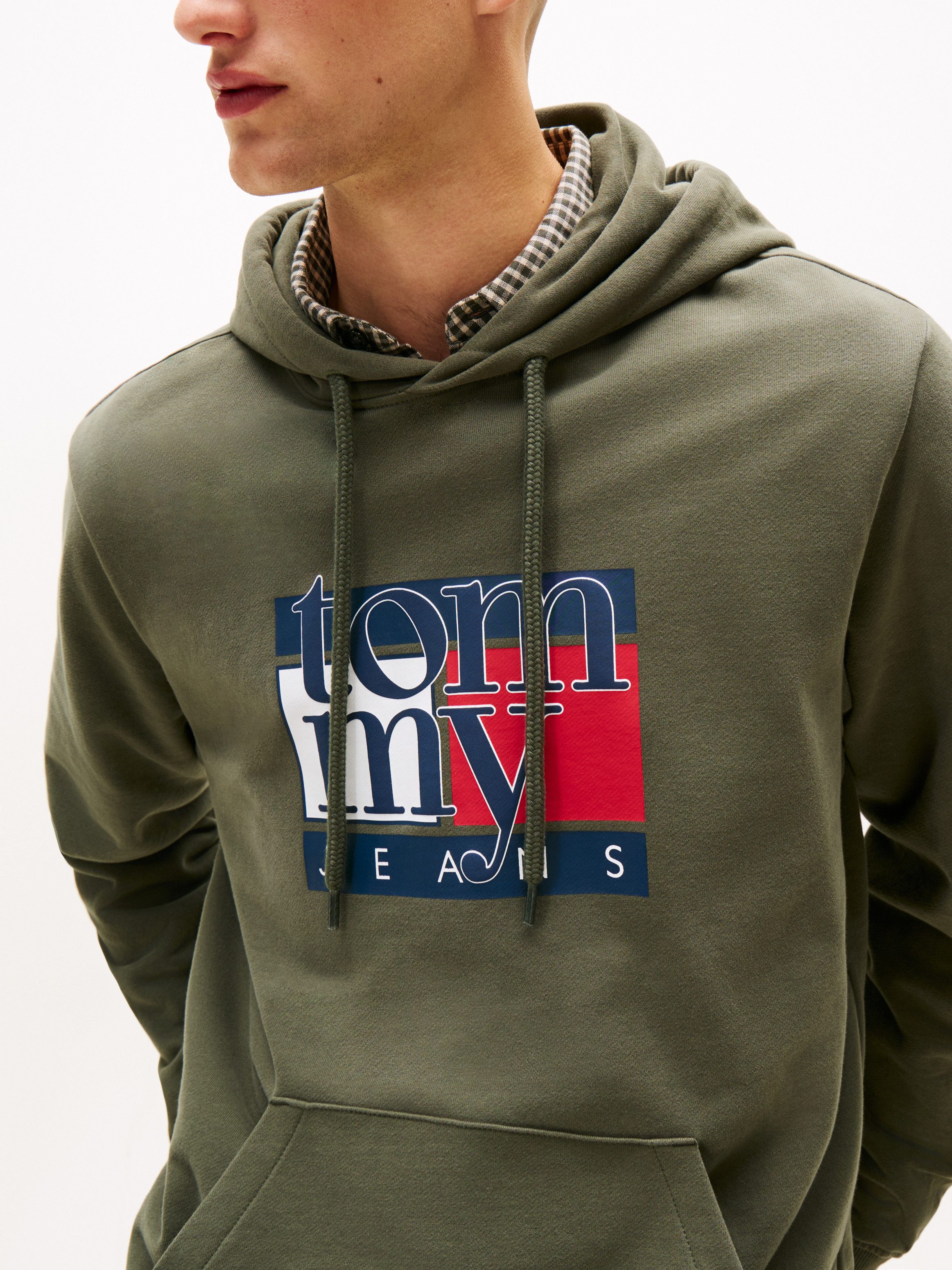 TOMMY JEANS Hoodie TJM RWB FLAG Regular Fit, sweatshirt, meerkleurige print