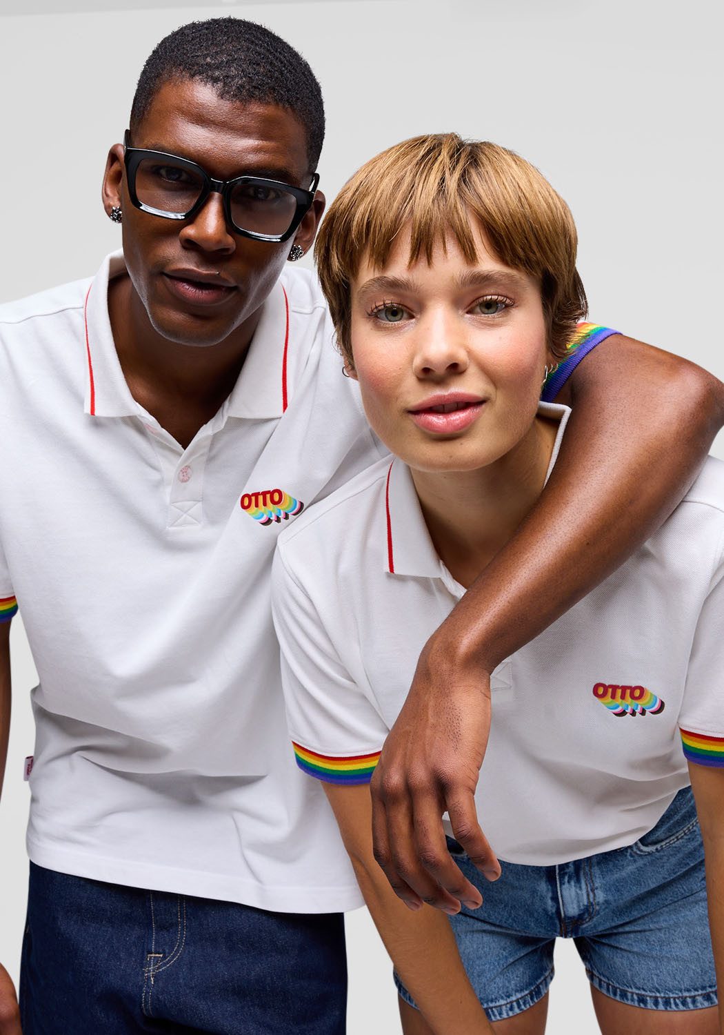 Capelli New York Poloshirt Otto-Diversity Shirt modieuze unisex pride polo met duidelijke boodschap