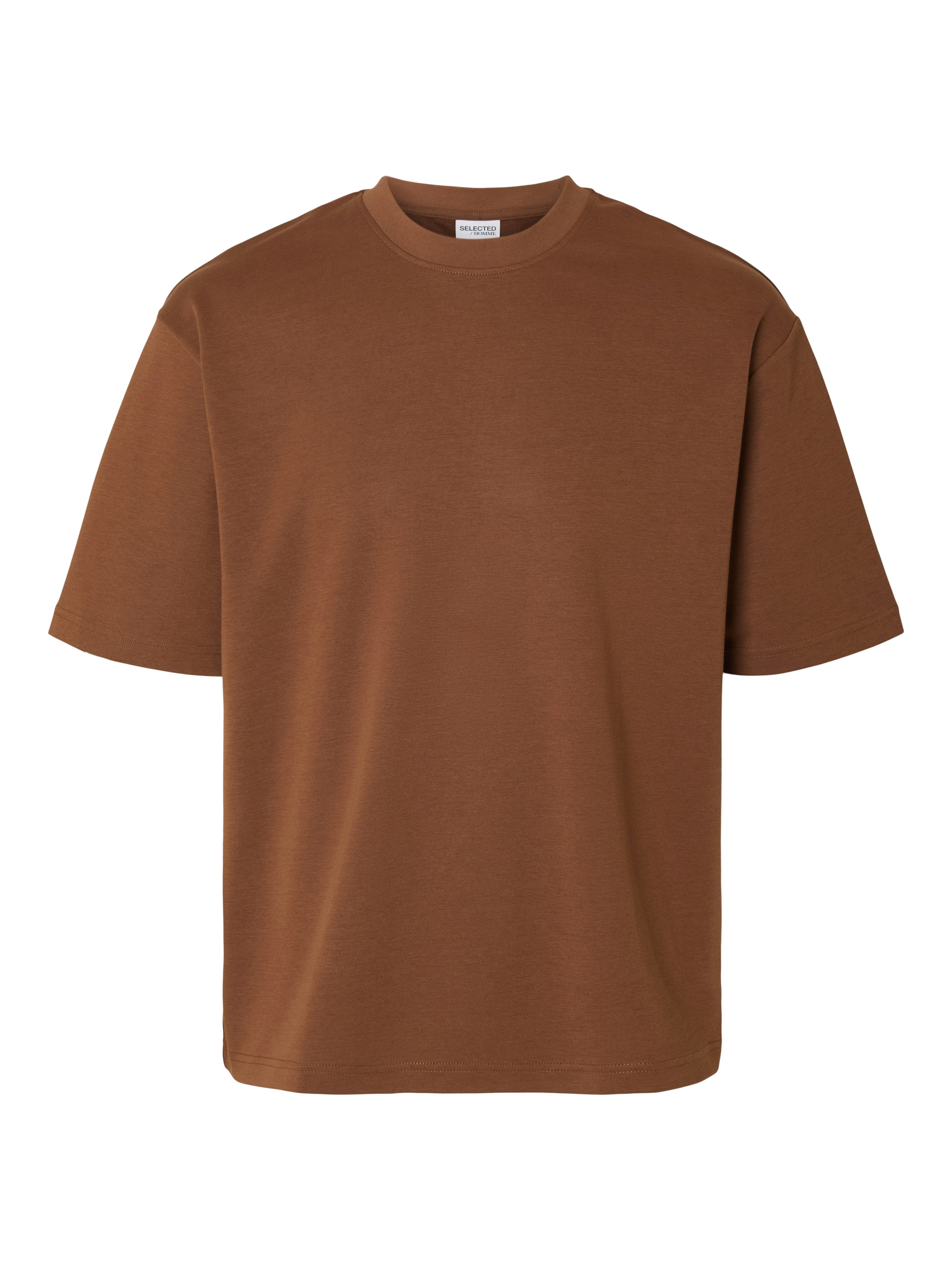 SELECTED HOMME Shirt met ronde hals SLHLOOSEOSCAR SS O-NECK TEE NOOS
