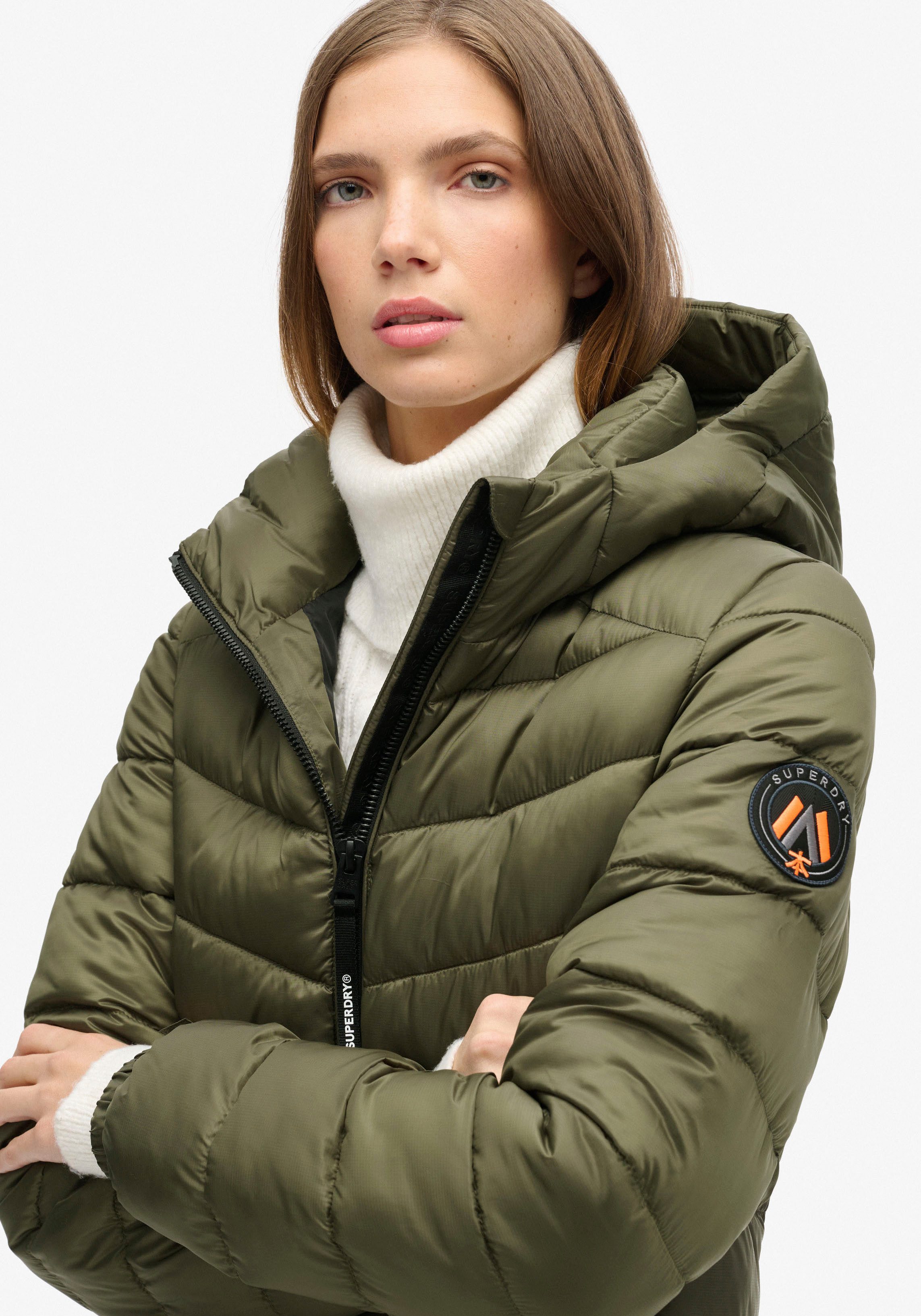 Superdry Gewatteerde jas HOODED FUJI MID GEWATTEERDE JAS
