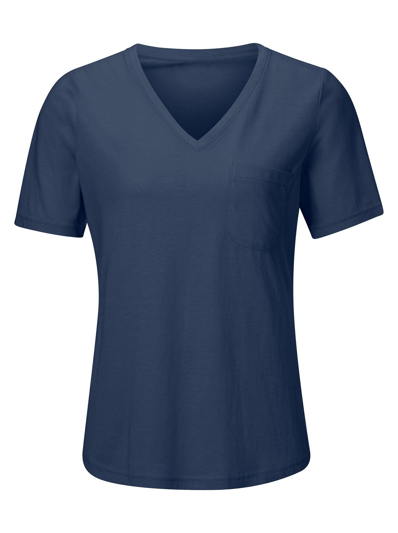 Casual Looks Shirt met V-hals Shirt (1-delig)