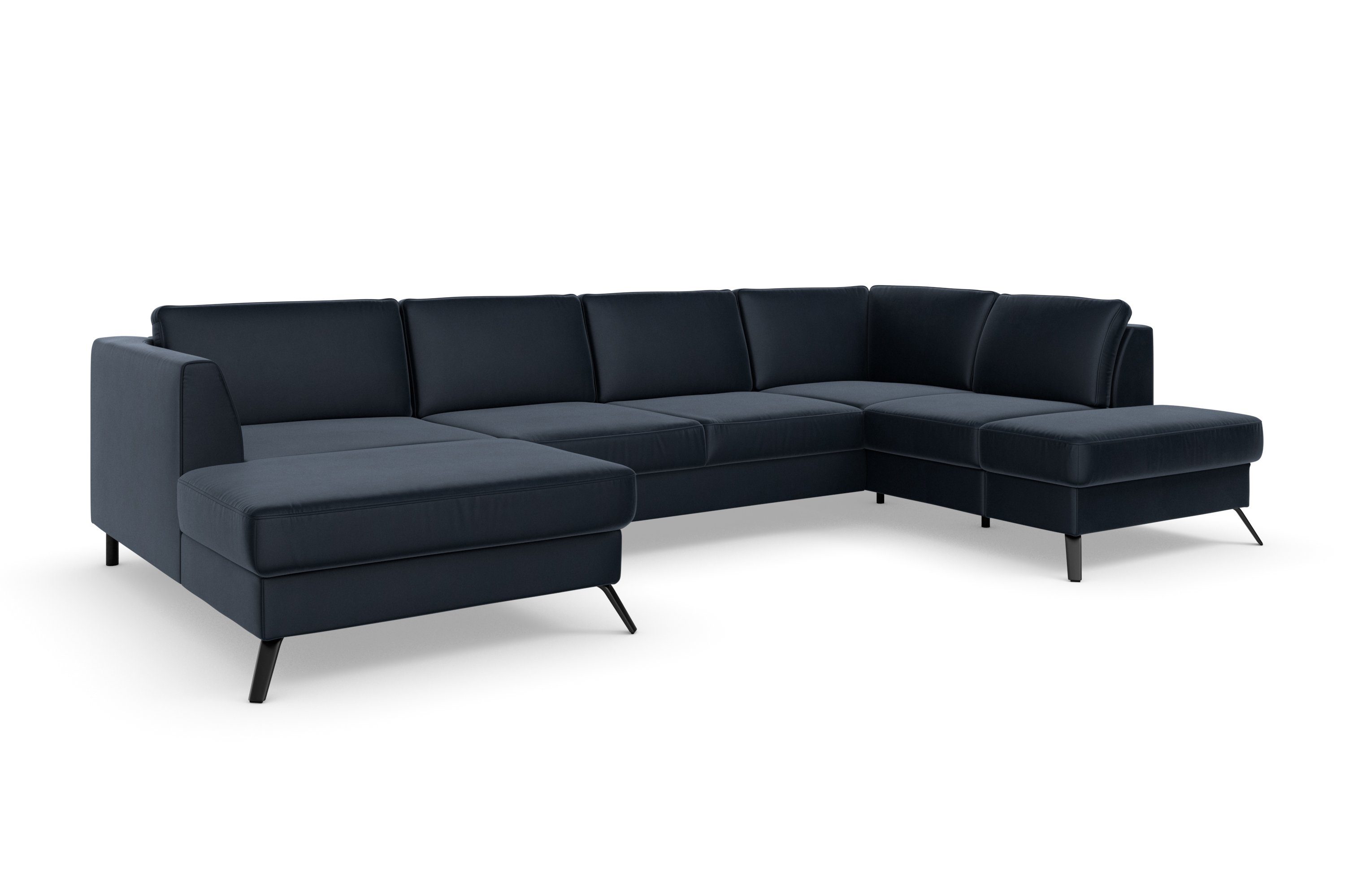 sit&more Zithoek Olsen U-vorm inclusief zitdiepteverstelling, naar keuze met slaapfunctie, 15 cm hoog