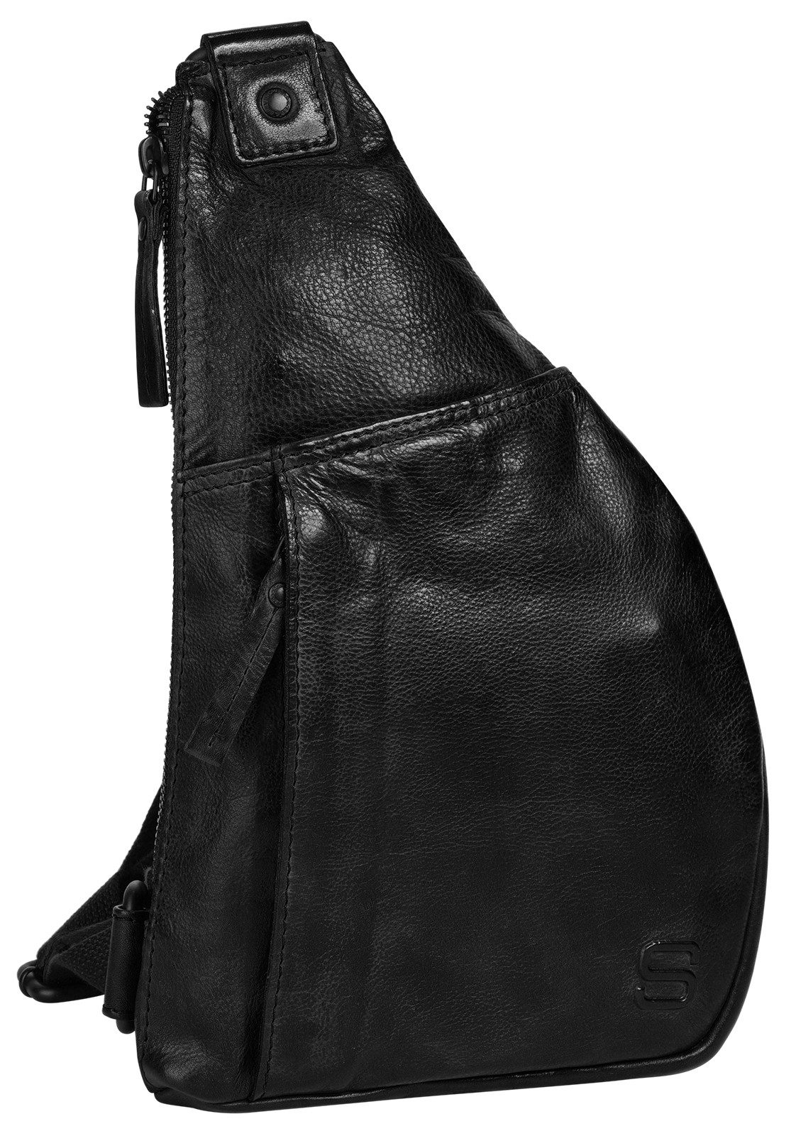 Spikes & Sparrow Schoudertas echt leder