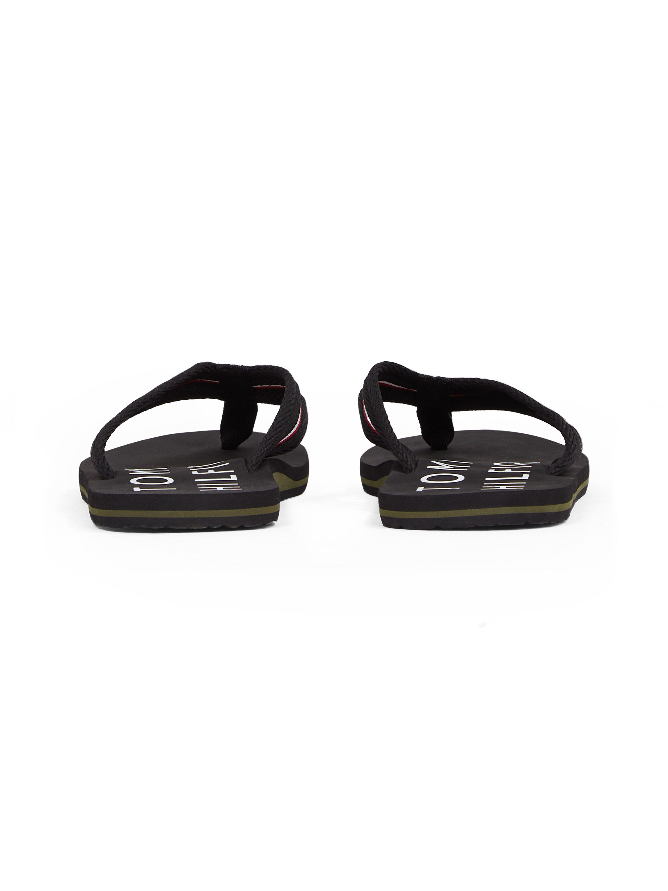 Tommy Hilfiger Teenslippers TOMMY HILFIGER WEB BEACH SANDAL dianette, zomerschoen, badslipper met logo-opschrift