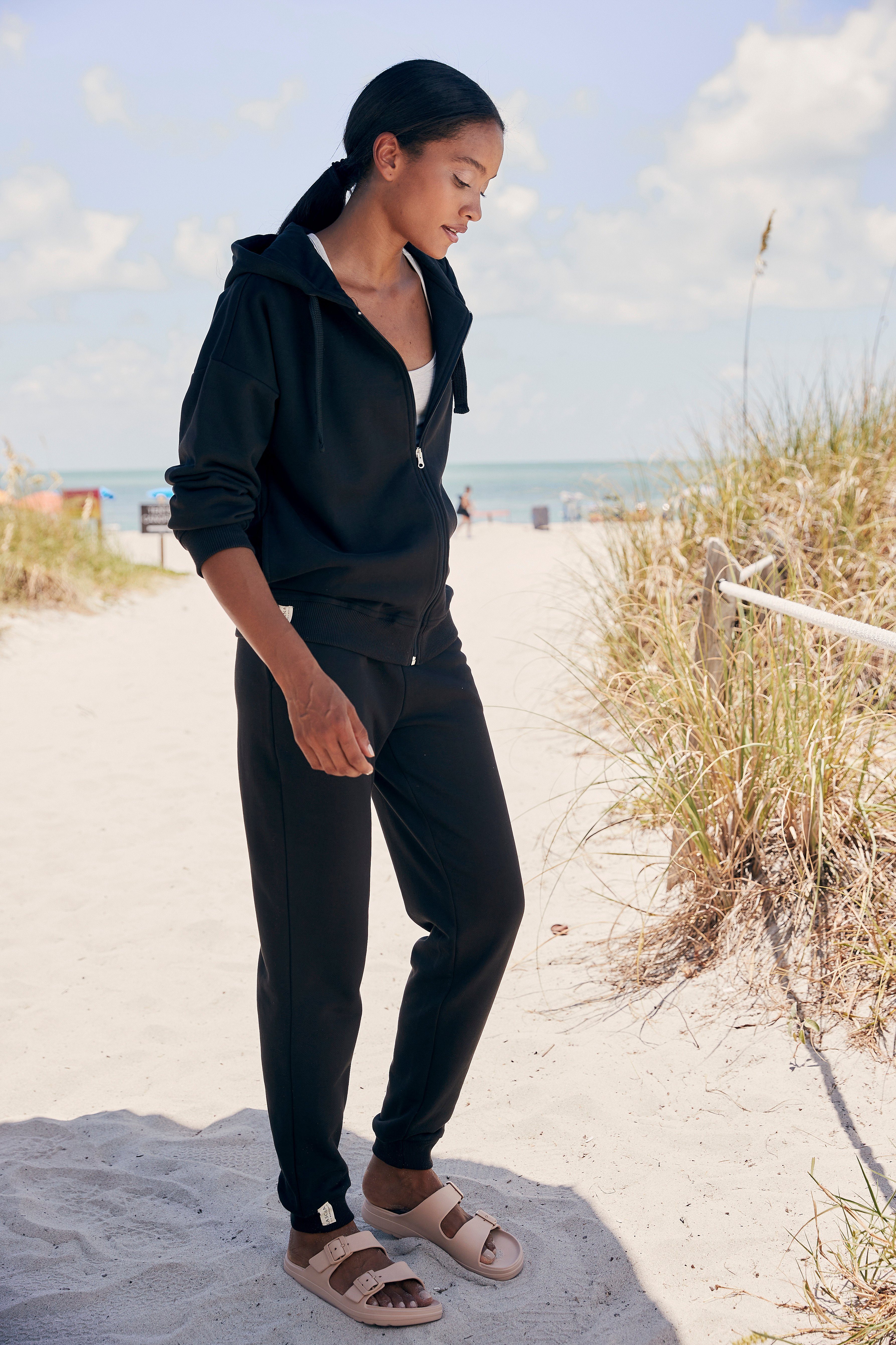 Lascana Sweatbroek Relaxbroek van biologische katoen, loungewear