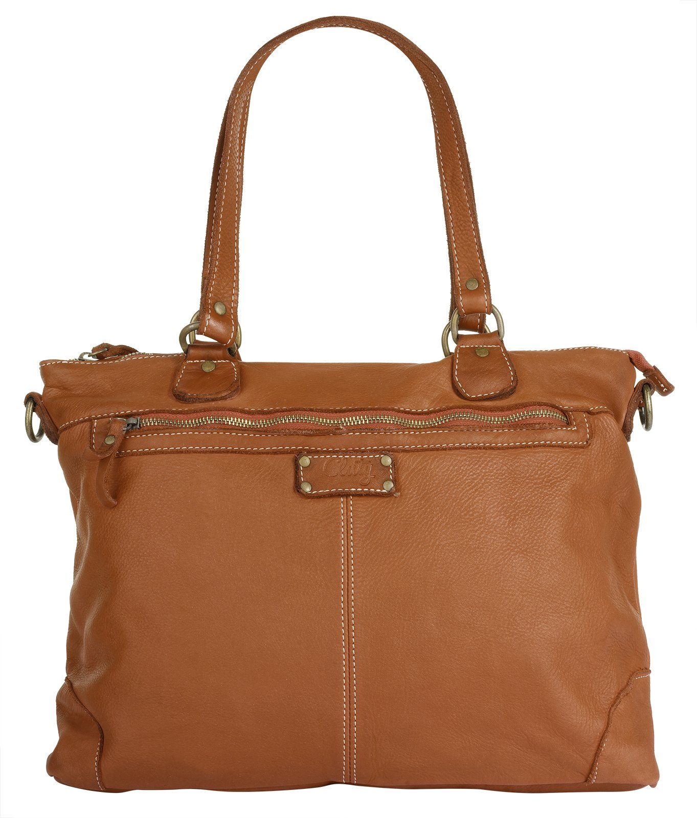 Cluty Shopper echt leer, made in italy