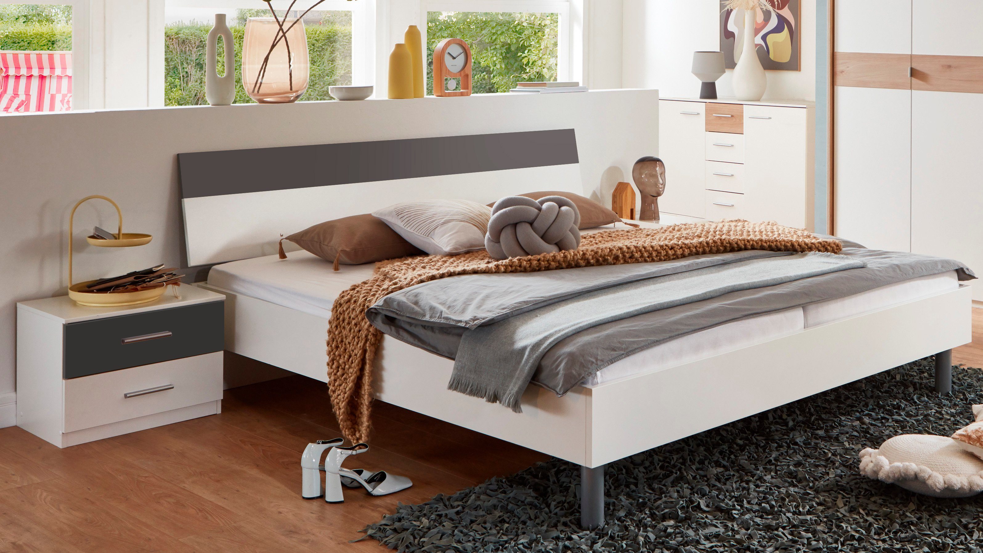 Wimex Futonbed Budapest Inclusief tweekleurig hoofdbord, ligvlak 180 x 200 cm