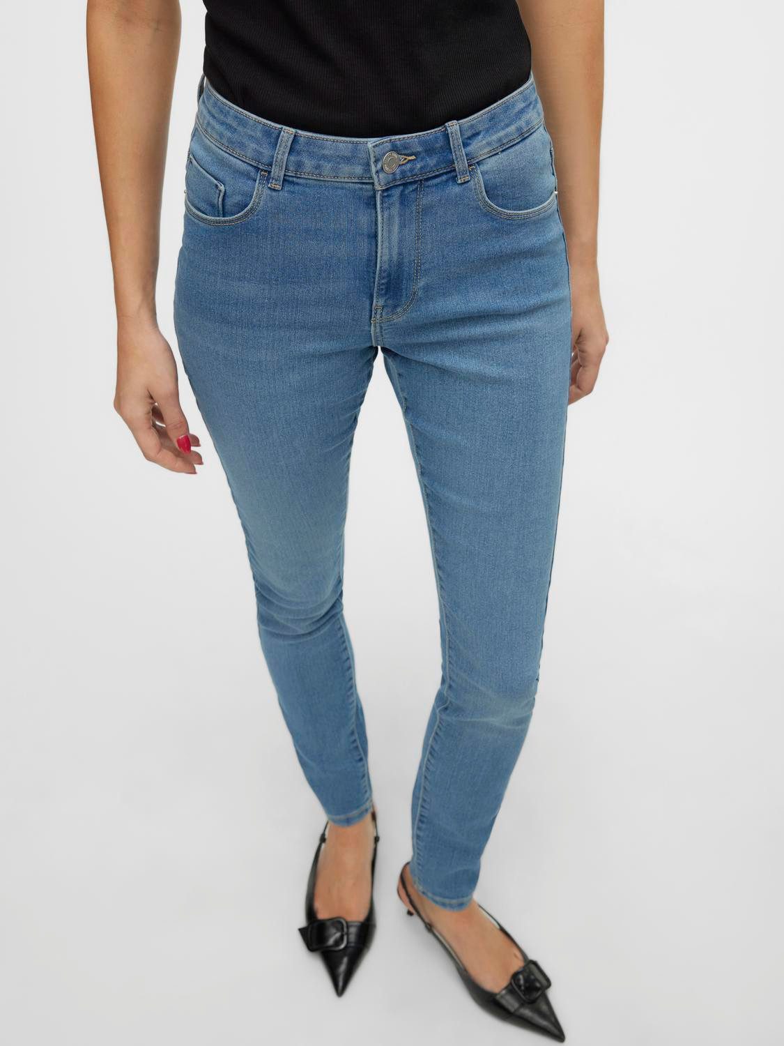 Vero Moda Skinny fit jeans VMELLY MR SKINNY JEANS BLUE NOOS