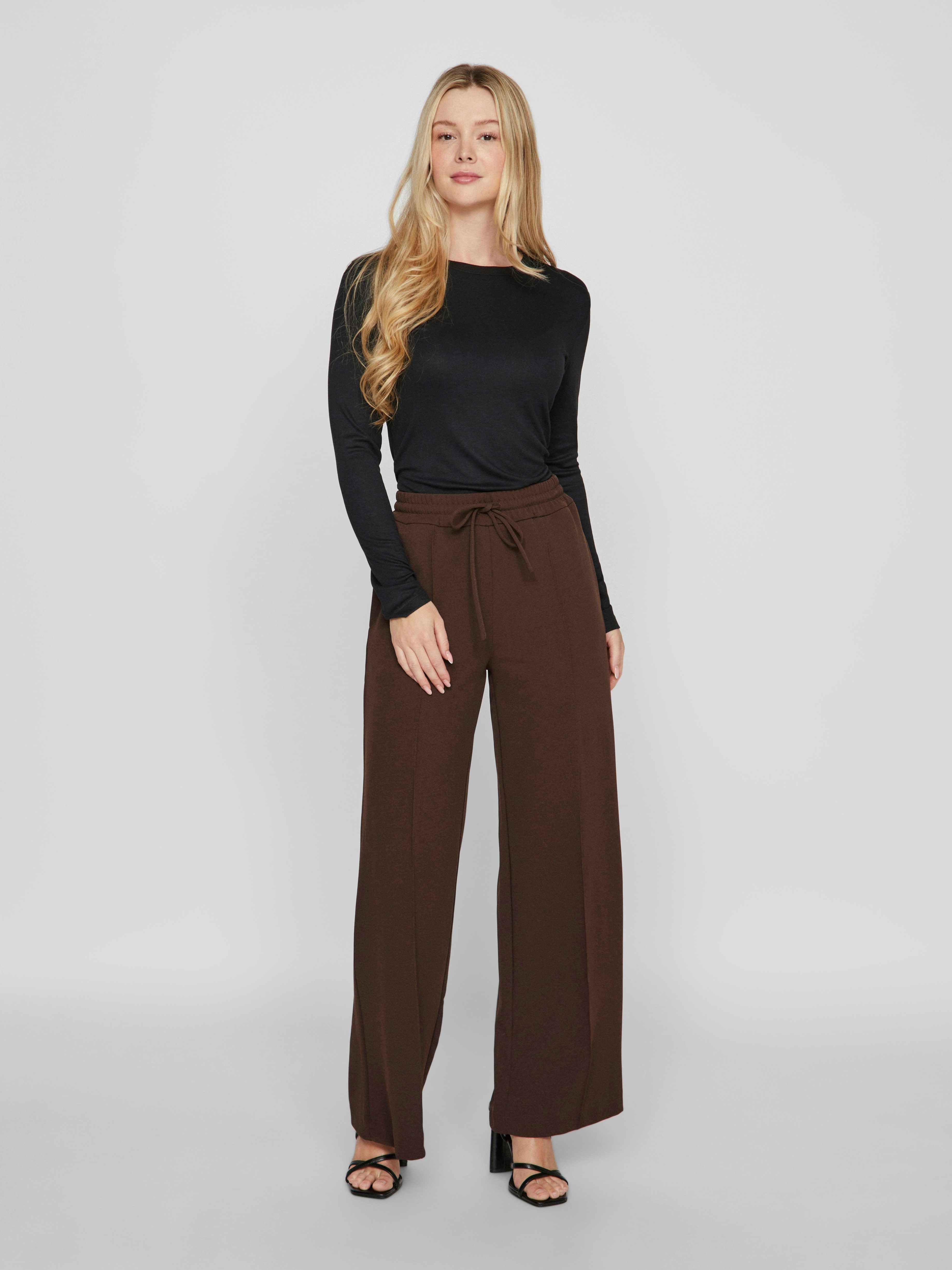 Vila Comfortbroek VICLUA HW WIDE PANTS-NOOS