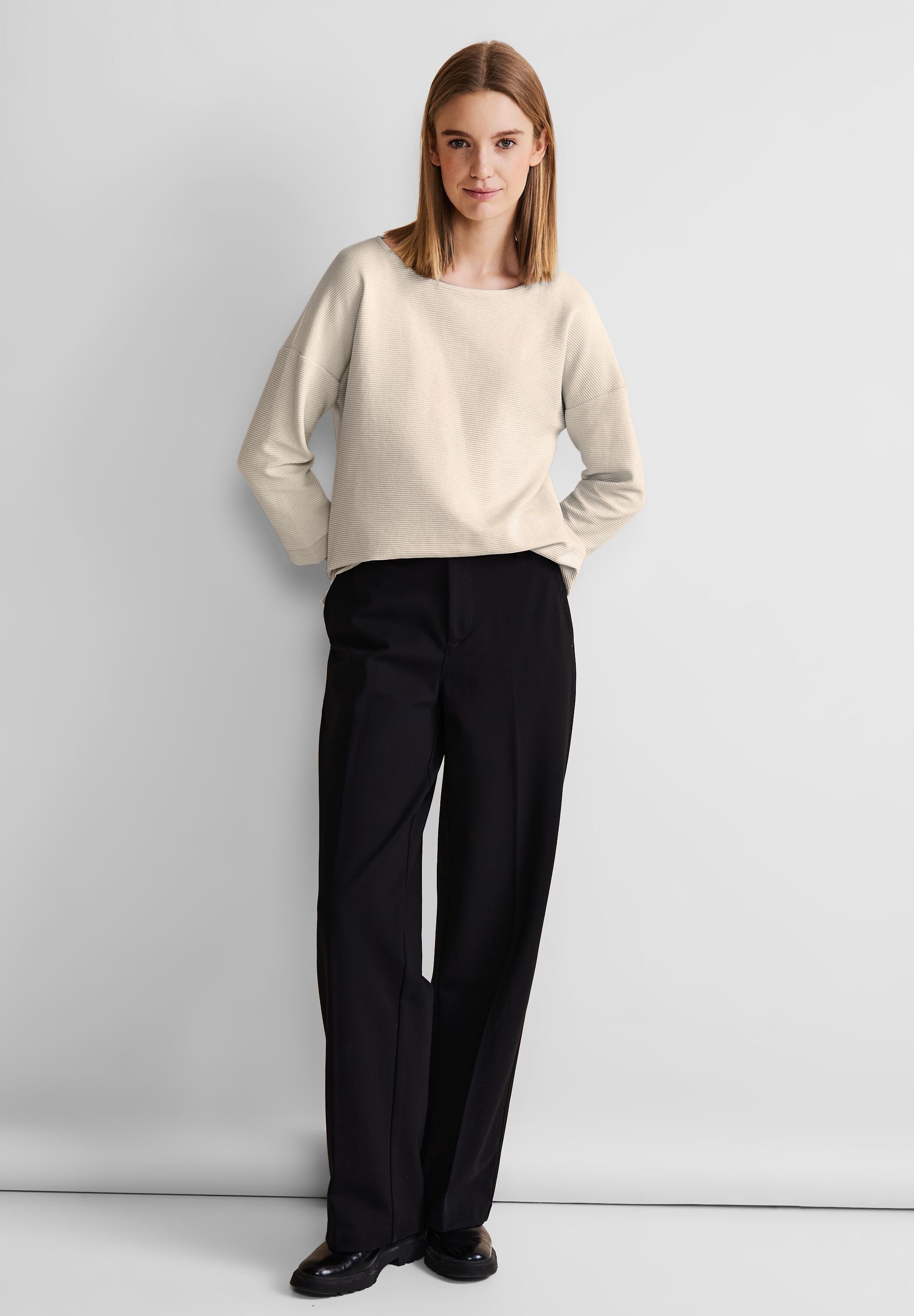 STREET ONE Shirt met 3/4-mouwen met structuurpatroon