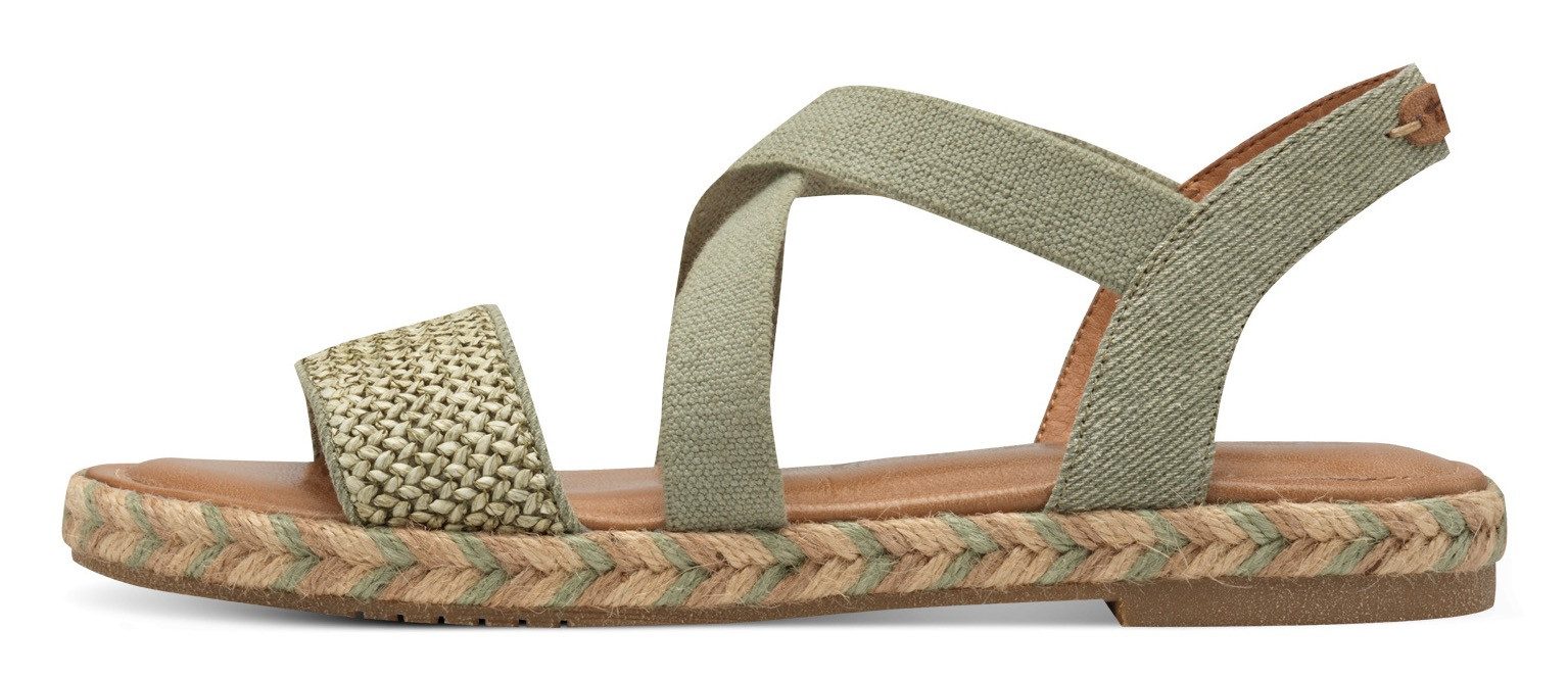 Tamaris Sandalen , plateau, sandalette, zomerschoen met contrast-details