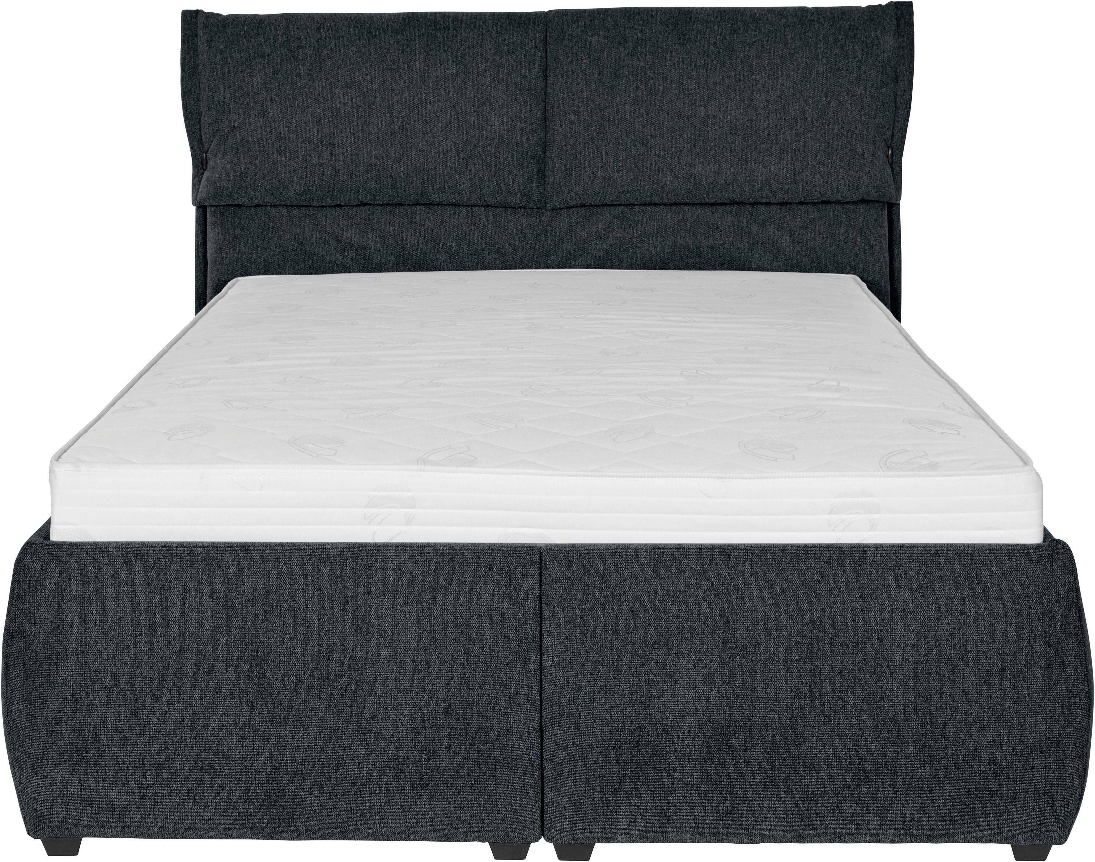andas Gestoffeerd bed Jenson als bedframe of met 3 matrassoorten en hardheden