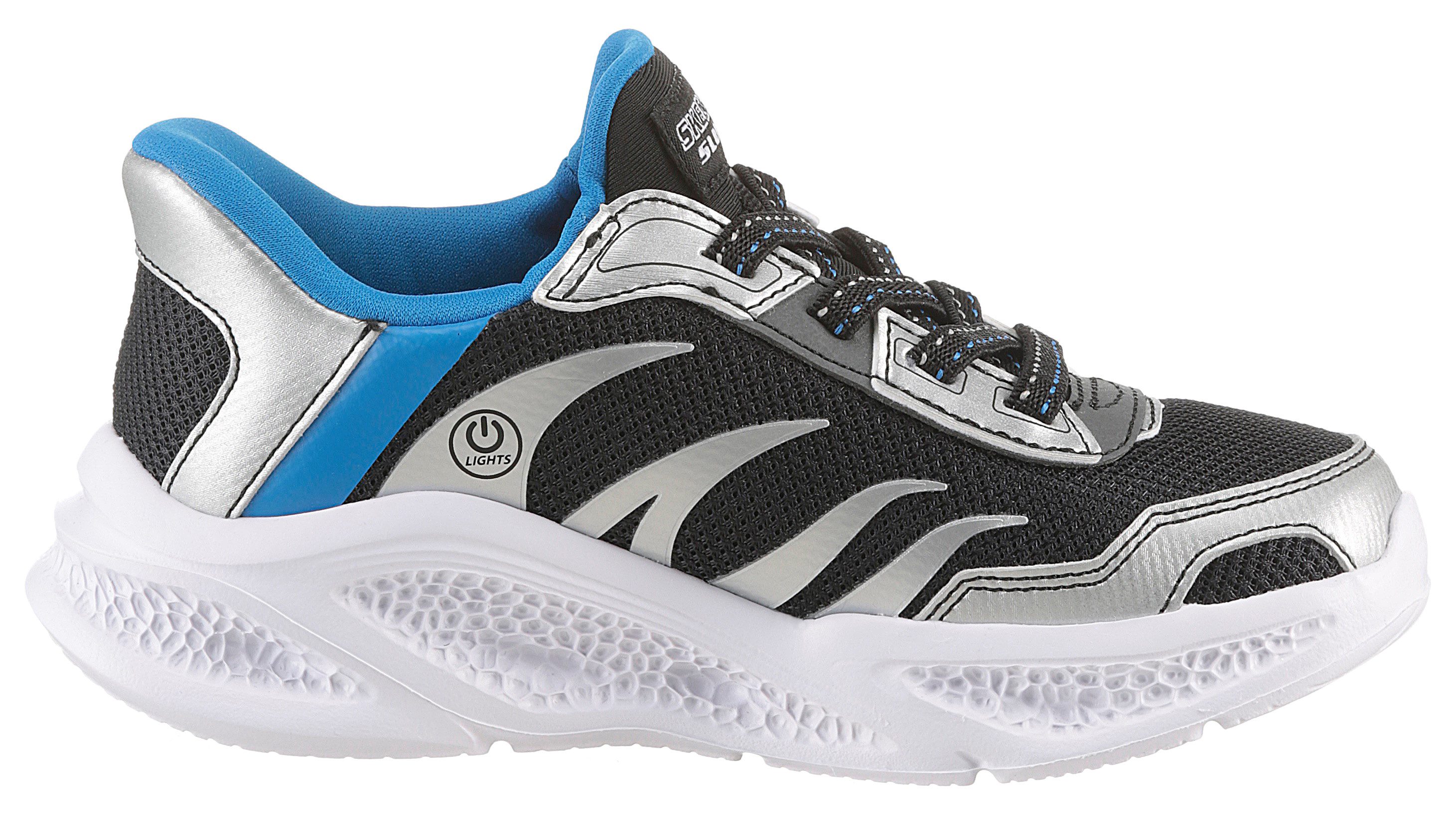 Skechers Slip-on sneakers SKECHERS METEOR-LIGHTS instapschoen met coole knipperfunctie, maat sjabloon om te downloaden