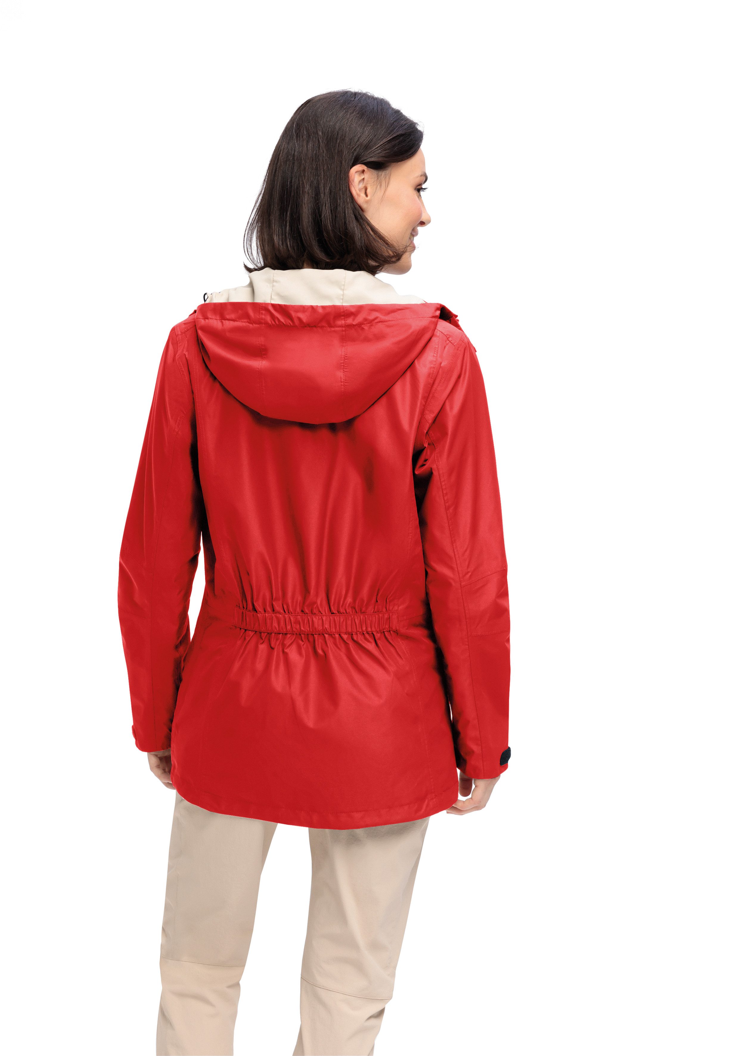 Maier Sports Outdoorjack Brocken Long W Dames jacke waterdicht, functionele jas met 2 buitenzakken + binnenzak
