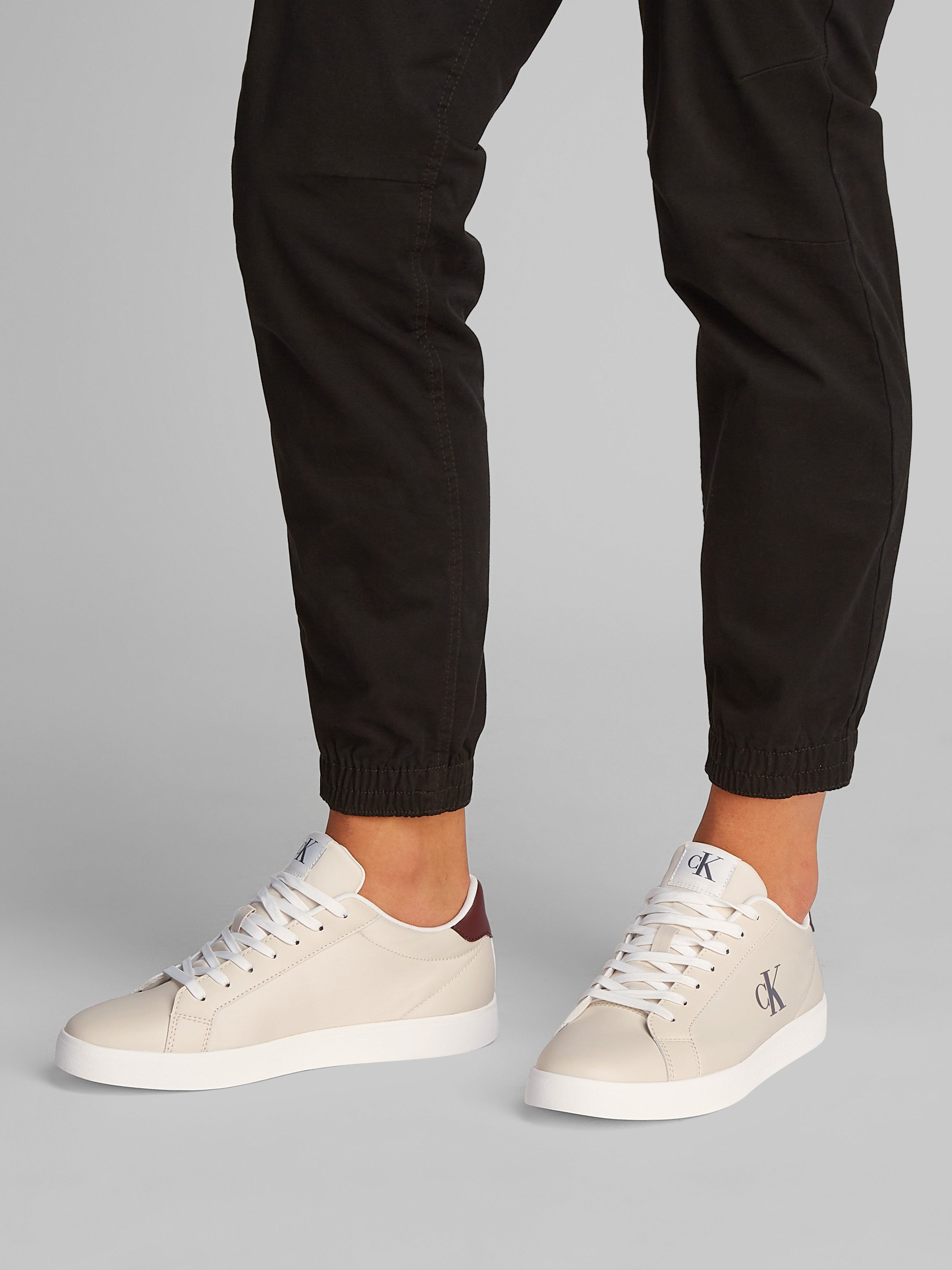 Calvin Klein Plateausneakers 3 CUPSOLE PU , vrijetijdsschoen, halfschoen, veterschoen met gepolsterde schacht