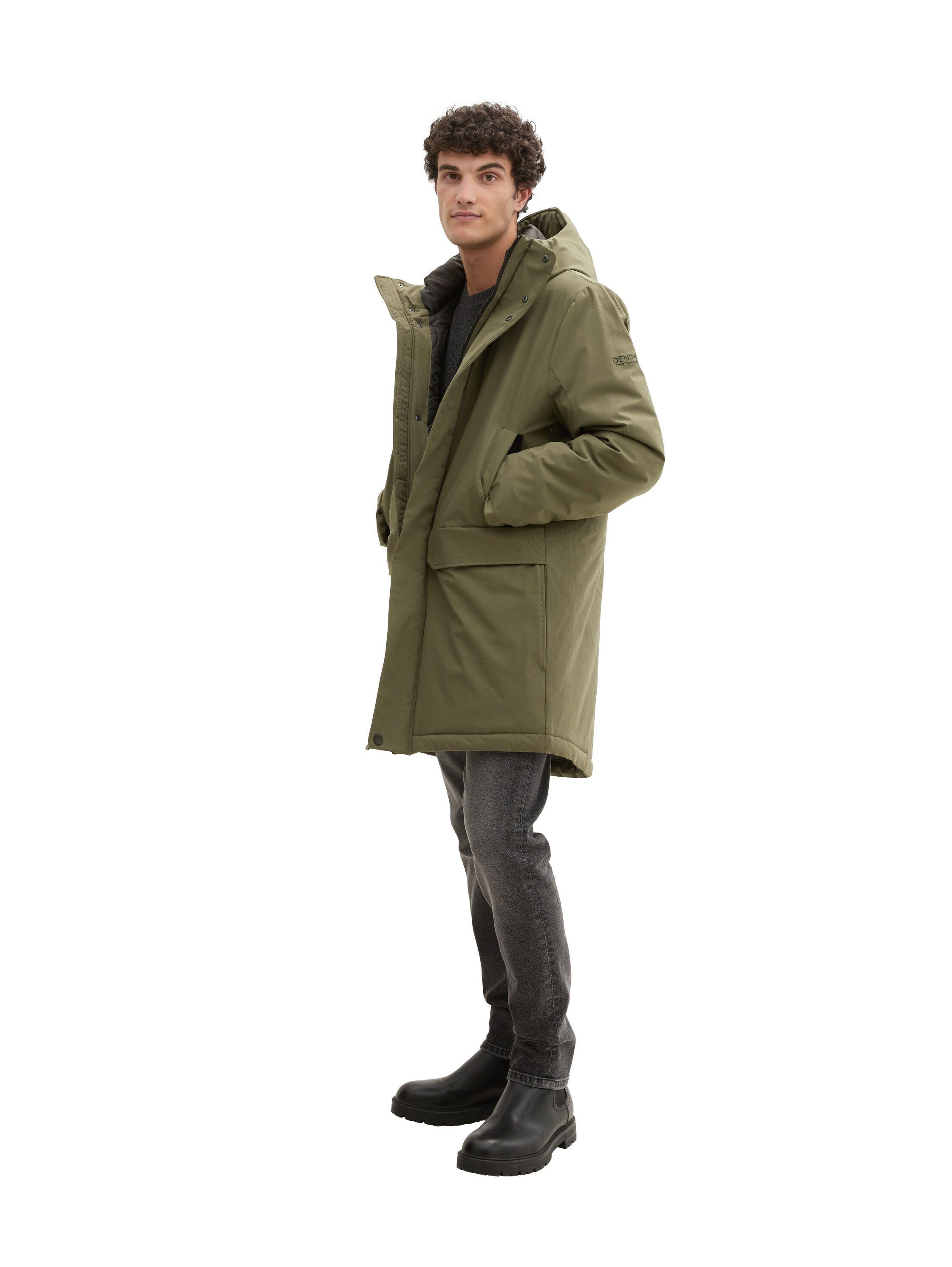 Tom Tailor Denim Gewatteerde jas met een capuchon