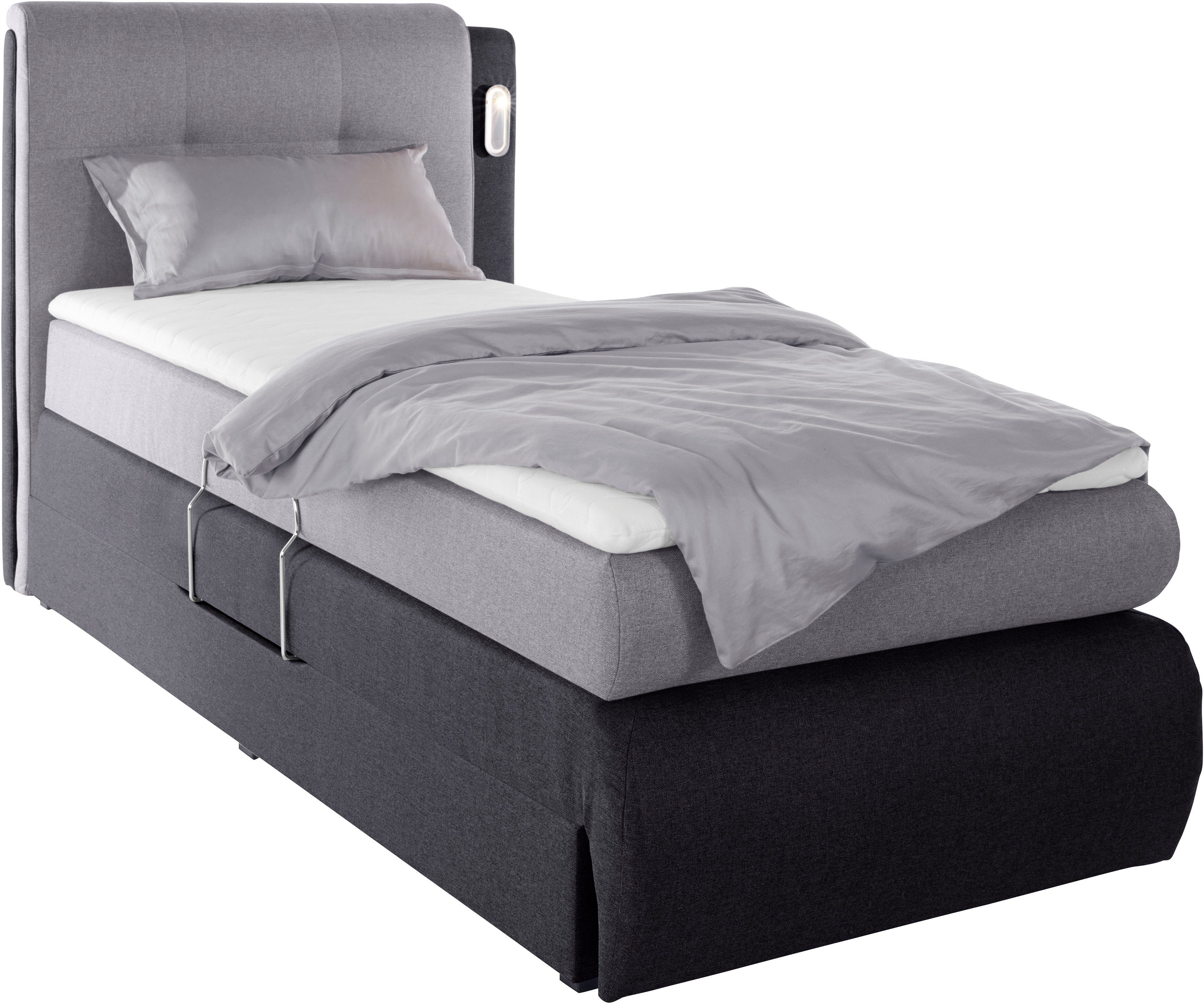 COLLECTION AB Boxspring Borna inclusief bedkist, ledverlichting en topmatras