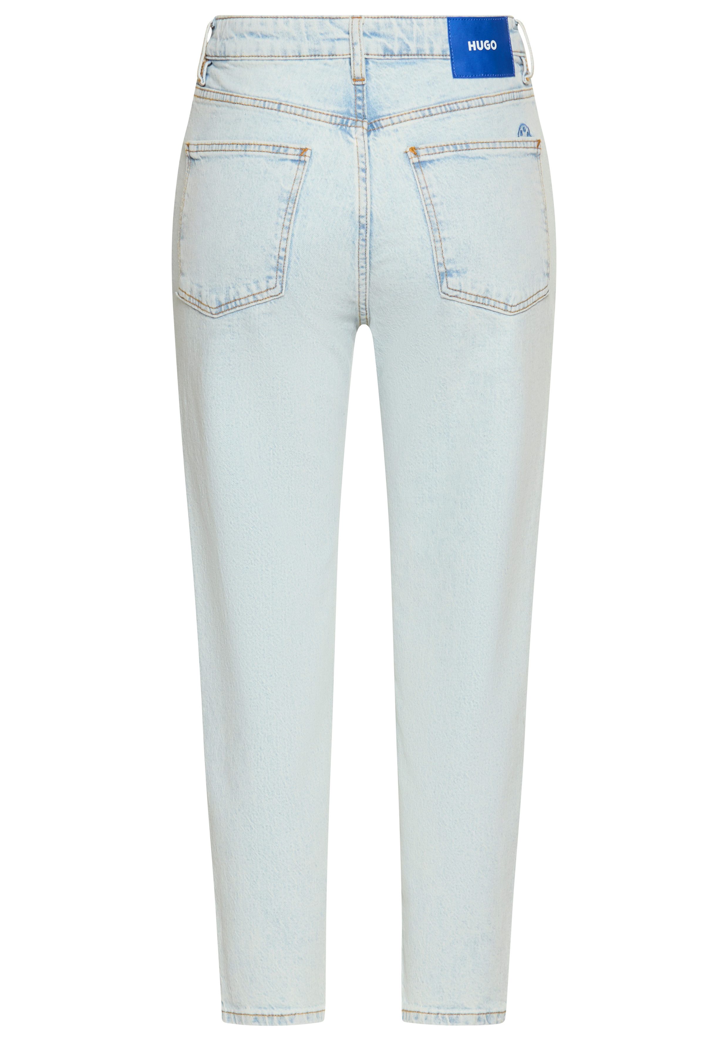 HUGO Blue Mom jeans Noe_B Straight fit jeans met hoge taille