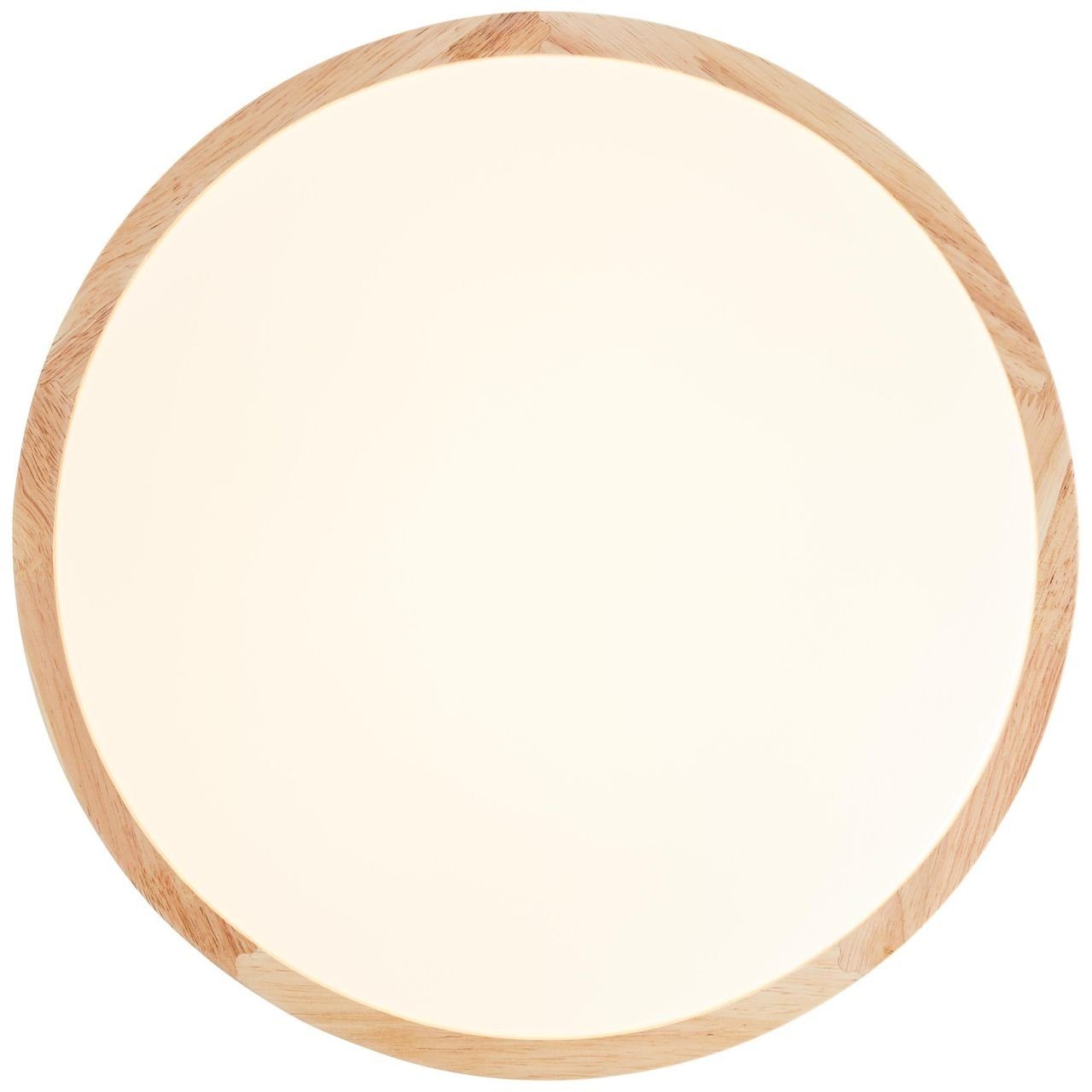 Brilliant Leuchten Plafondlamp Laskos met houten frame, ø 38 cm, 2200 lm, 3000 k, hout/kunststof (1 stuk)